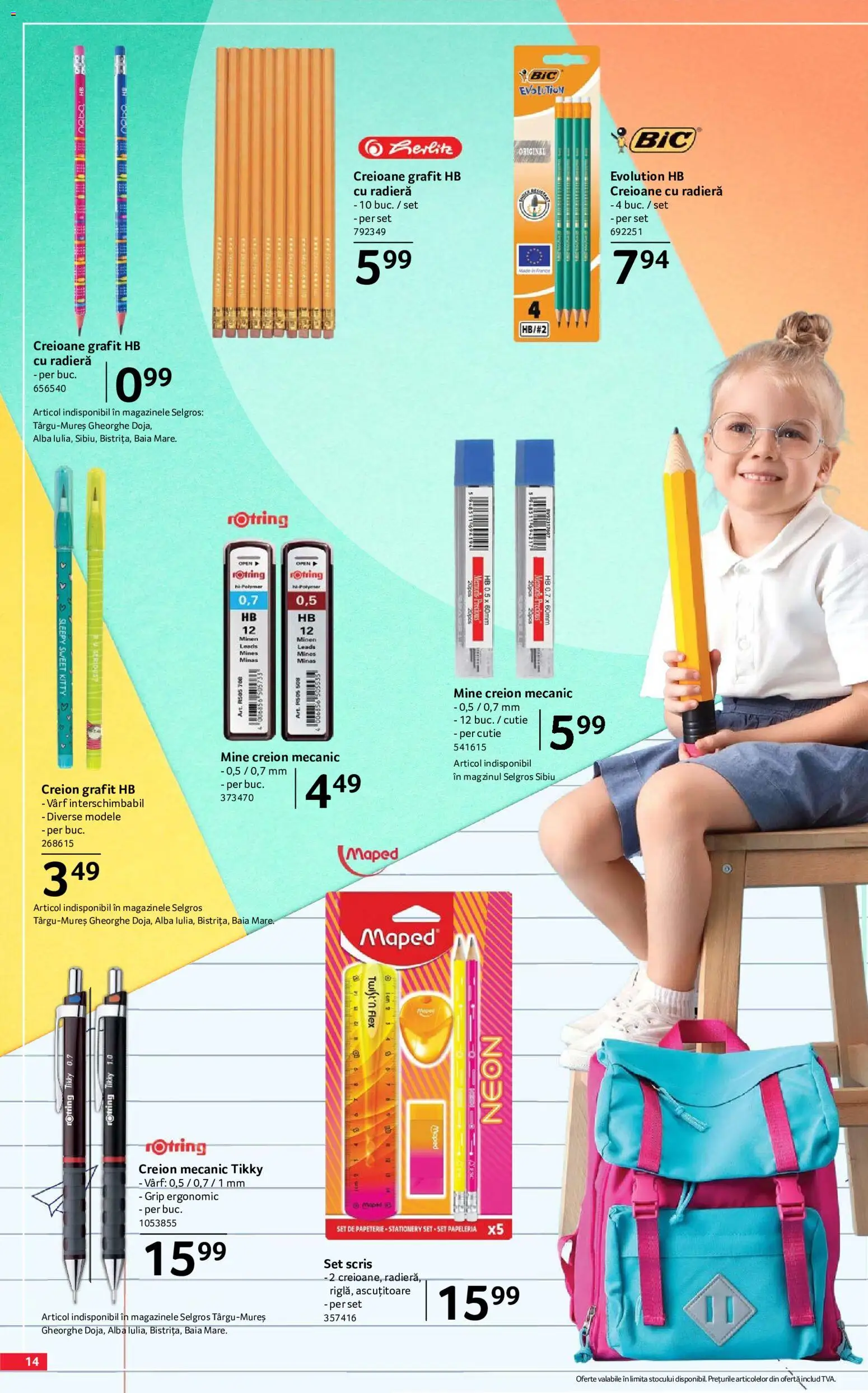 Noul catalog Selgros – valabil de la 07.08.2026 | Pagină: 14 | Produse: Ascuțitoare, Cutie