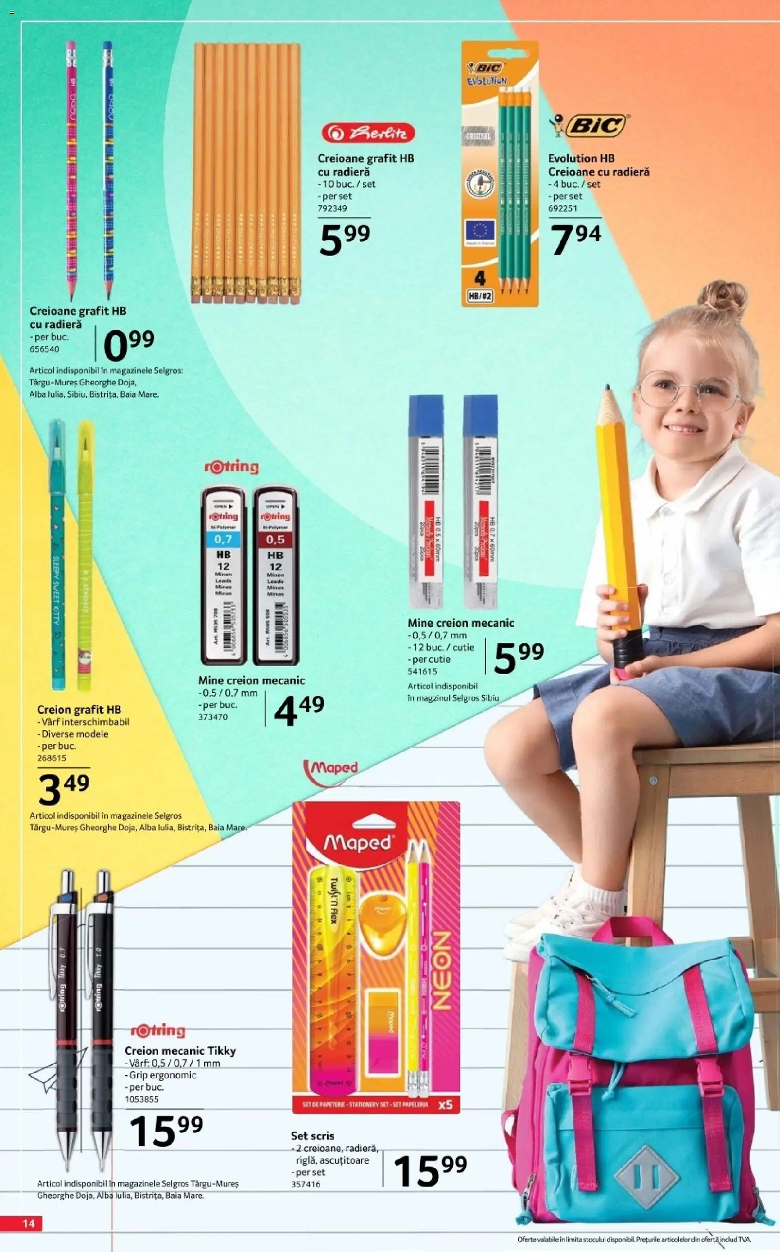 Noul catalog Selgros – valabil de la 07.08.2026 | Pagină: 14 | Produse: Alba, Ascuțitoare, Cutie