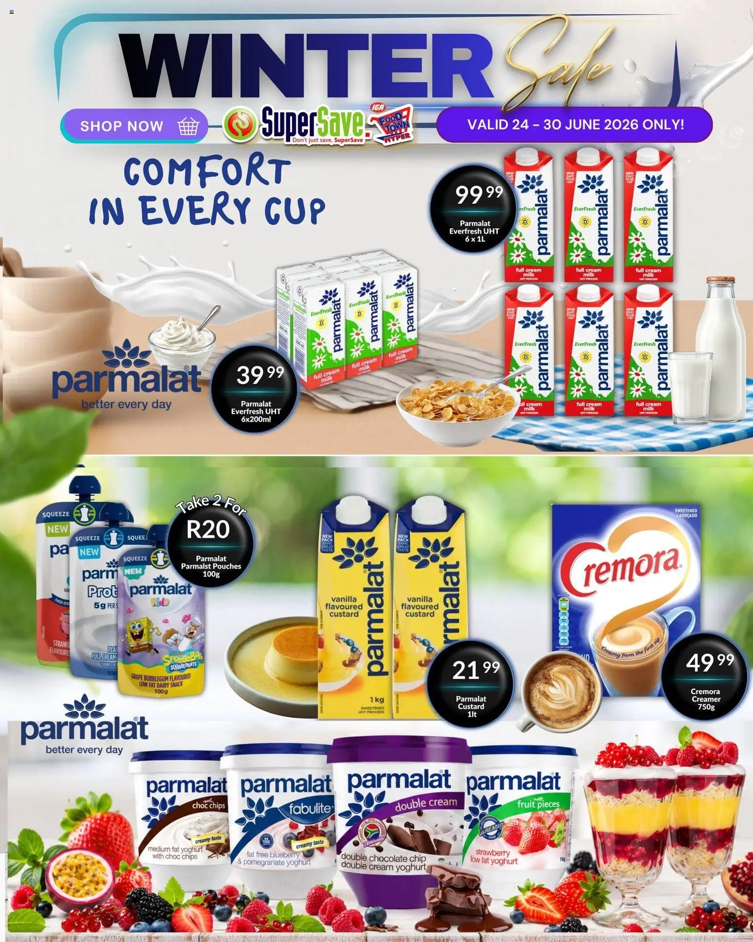 New Super Save catalogue – valid from 24/06/2026 | Page: 19 | Products: Yoghurt, Milk, Creamer, Chocolate