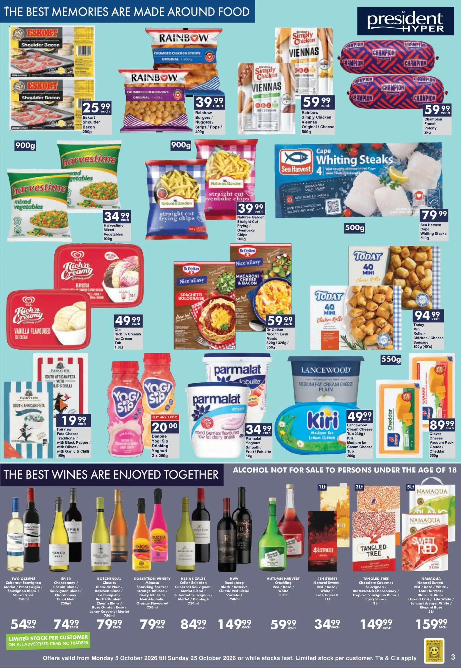 New President Hyper catalogue – valid from 05/10/2026 | Page: 3 | Products: Cream cheese, Feta cheese, Garlic, Chilli