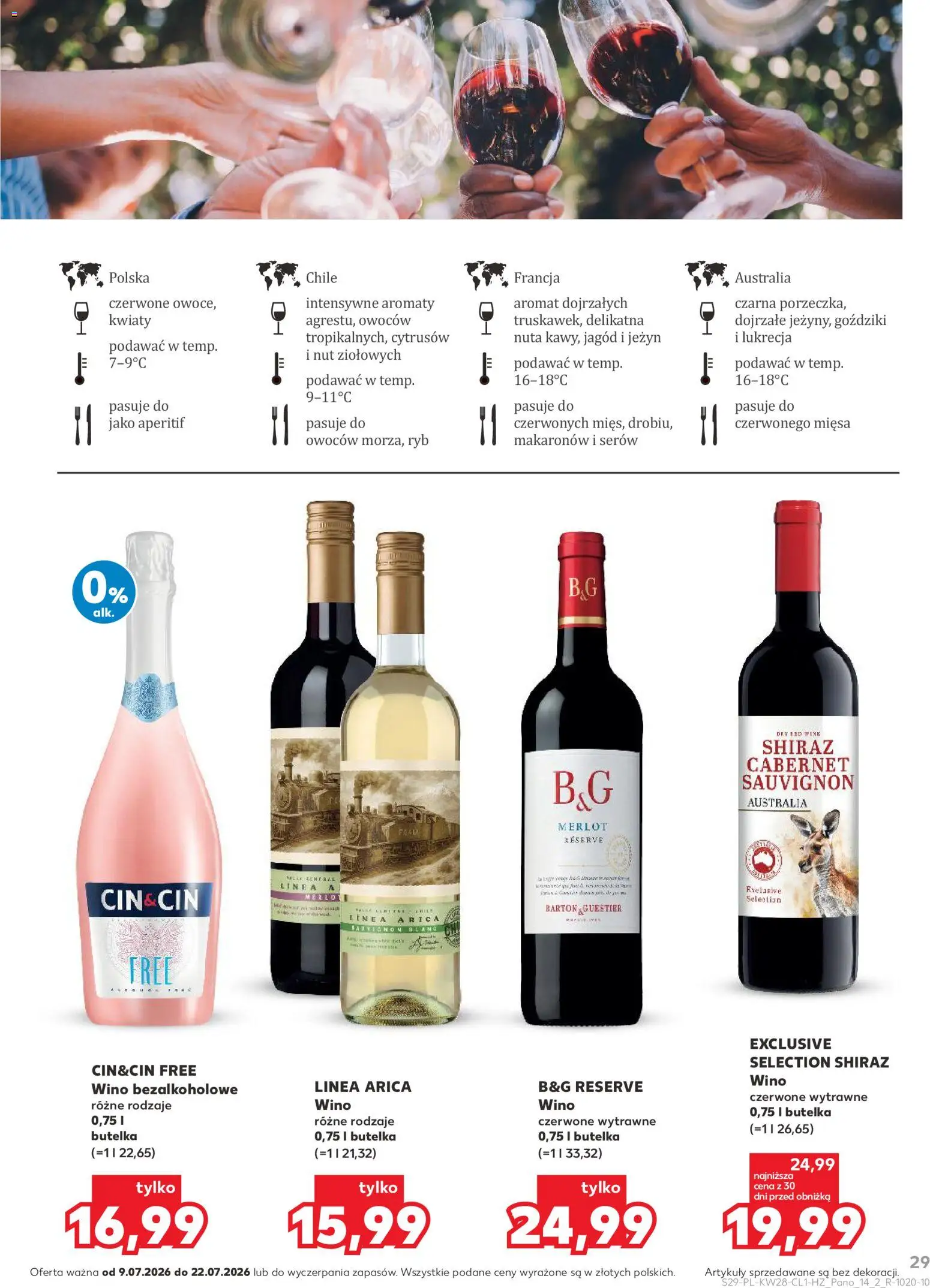 Kaufland Polsko leták - Barek od 09.07.2026 | Strana: 29 | Produkty: Merlot, Cabernet Sauvignon