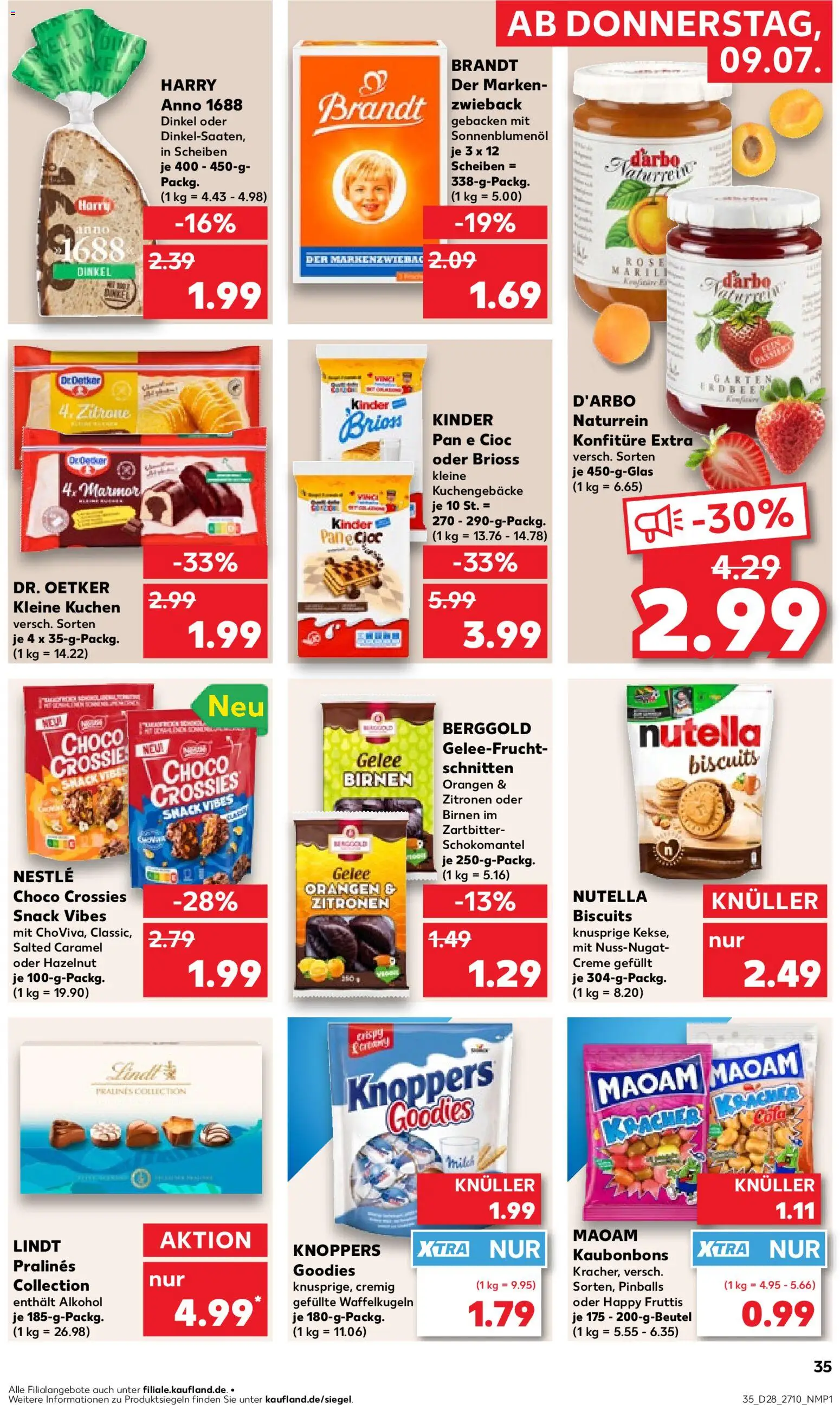Kaufland Prospekt Zeitz – gültig ab 09.07.2026 | Seite: 35 | Produkte: Pane, Creme, Nutella, Zitrone