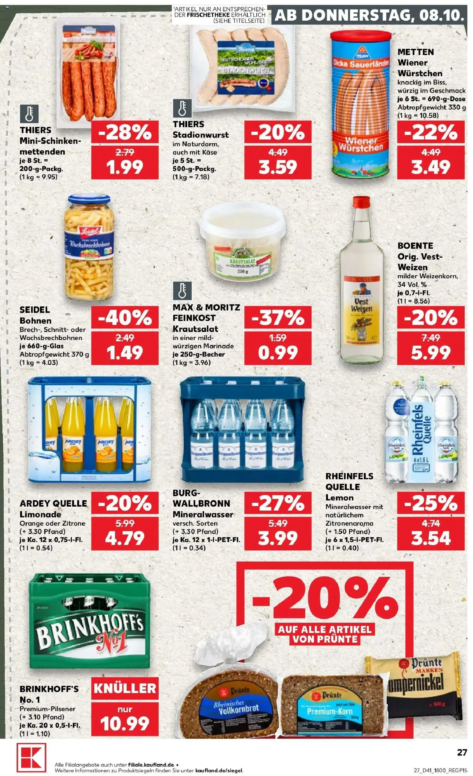 Prospekt Kaufland ab 05.10.2026 » Angebote Online zum Blättern | Seite: 37 | Produkte: Wiener wurstchen, Käse, Vollkornbrot, Zitrone