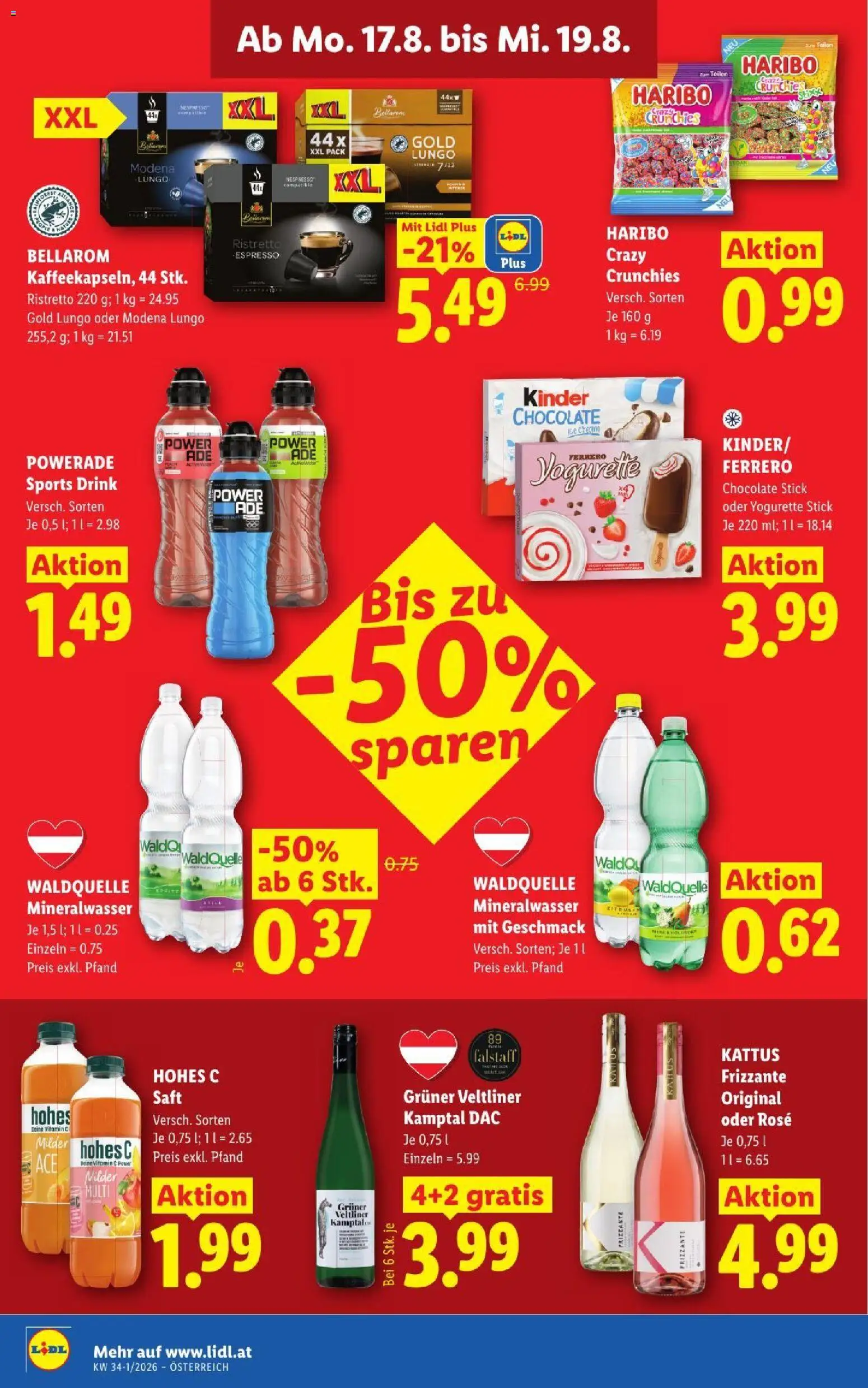 Lidl - Flugblatt gültig ab 13.08.2026 | Seite: 43 | Produkte: Mineralwasser, Saft