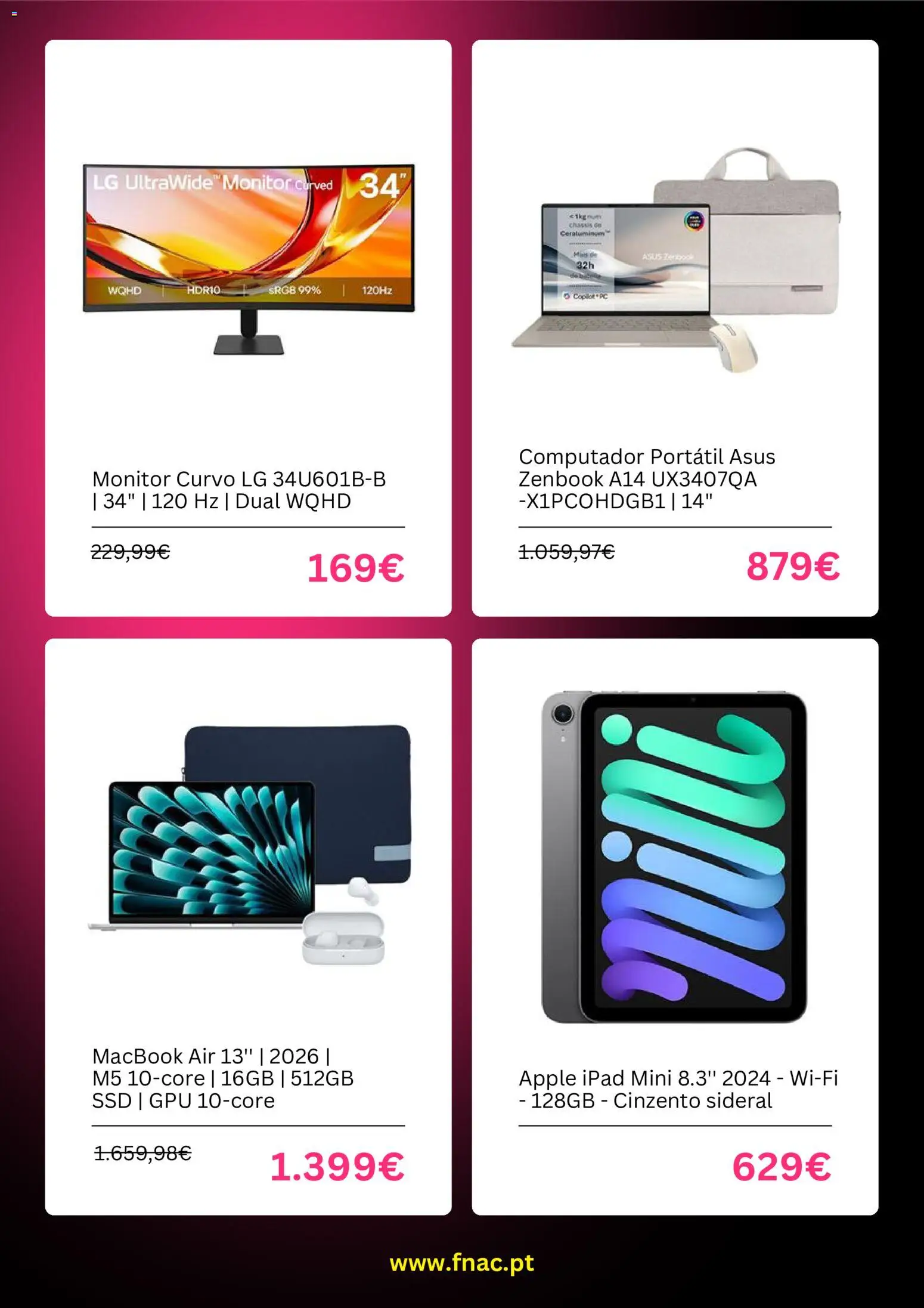 Fnac Black Friday │ válido de 29/10/2026 | Página: 2 | Produtos: Monitor, PC, Computador, Computador portátil