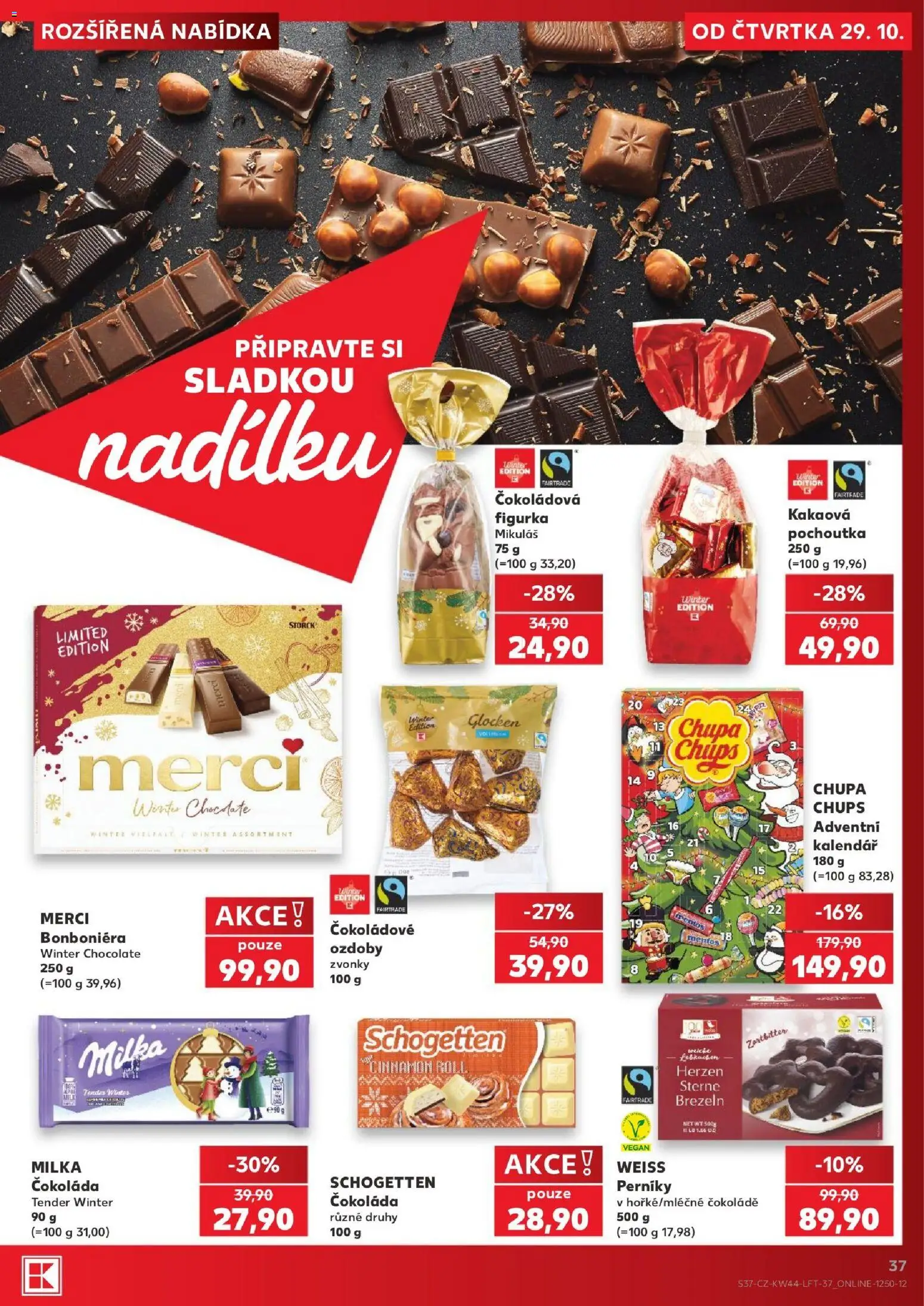Kaufland leták - Kolín od 29.10.2026 | Strana: 37 | Produkty: Vegan, Čokoláda milka, Bonboniéra, Merci