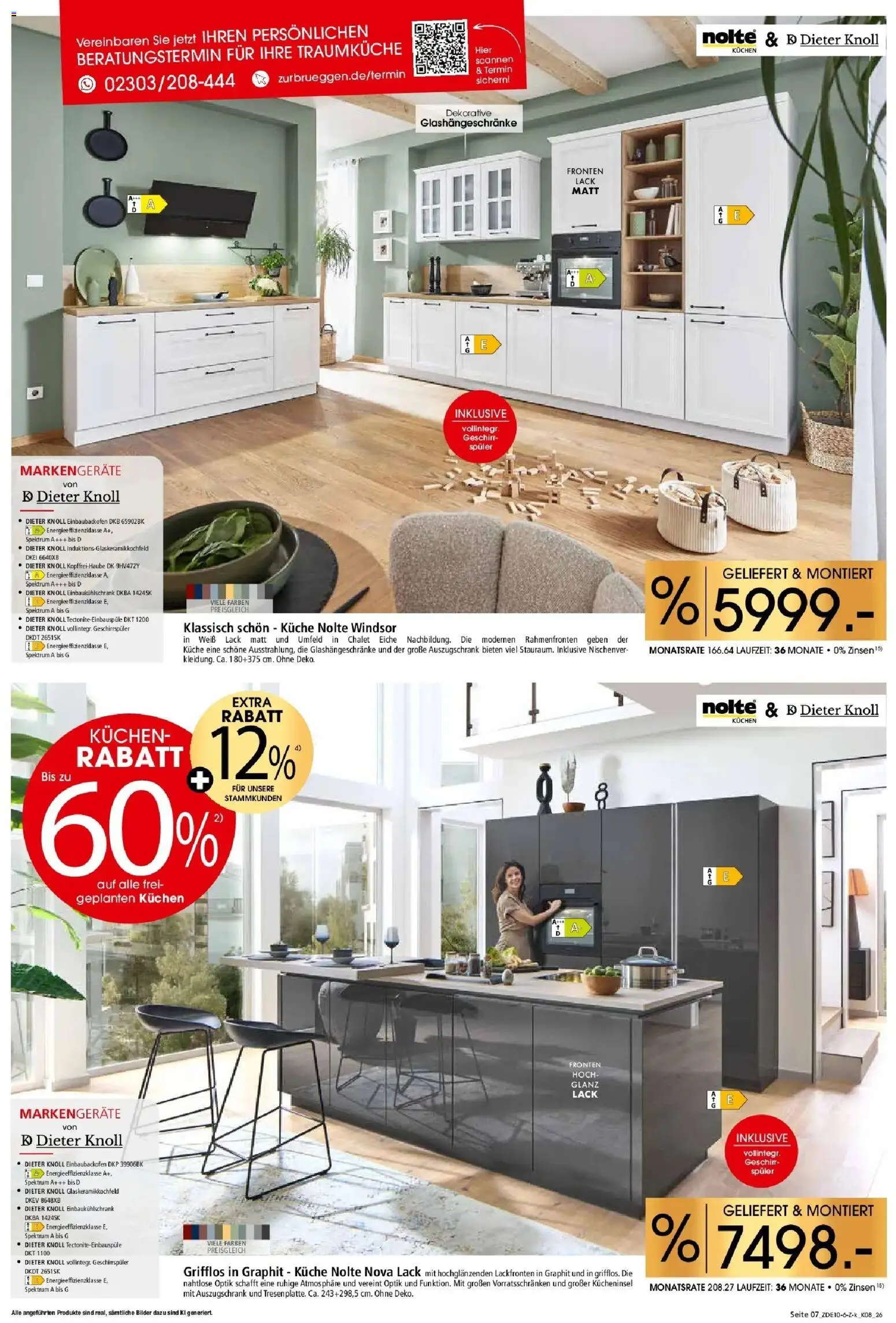 Zurbrüggen - Zurbrüggen: Küchen Vorteilswochen (ab 24.10.2026) zum Blättern | Seite: 7 | Produkte: Geschirrspüler, Küche, Bilder, Kuchen