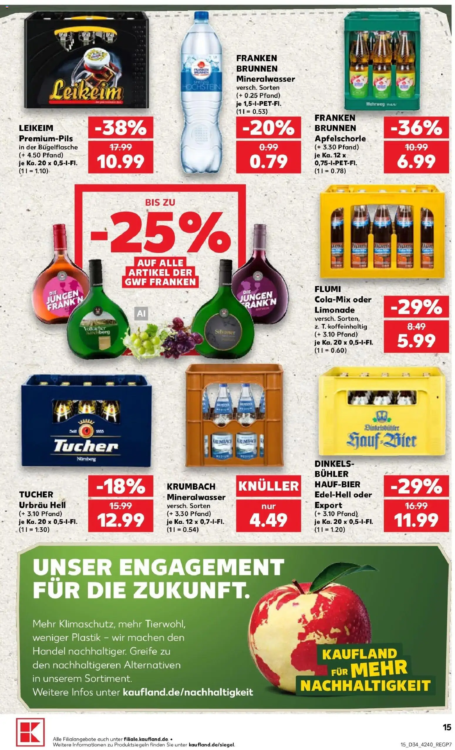 Prospekt Kaufland ab 20.08.2026 » Angebote Online zum Blättern | Seite: 15 | Produkte: Limonade, Mineralwasser