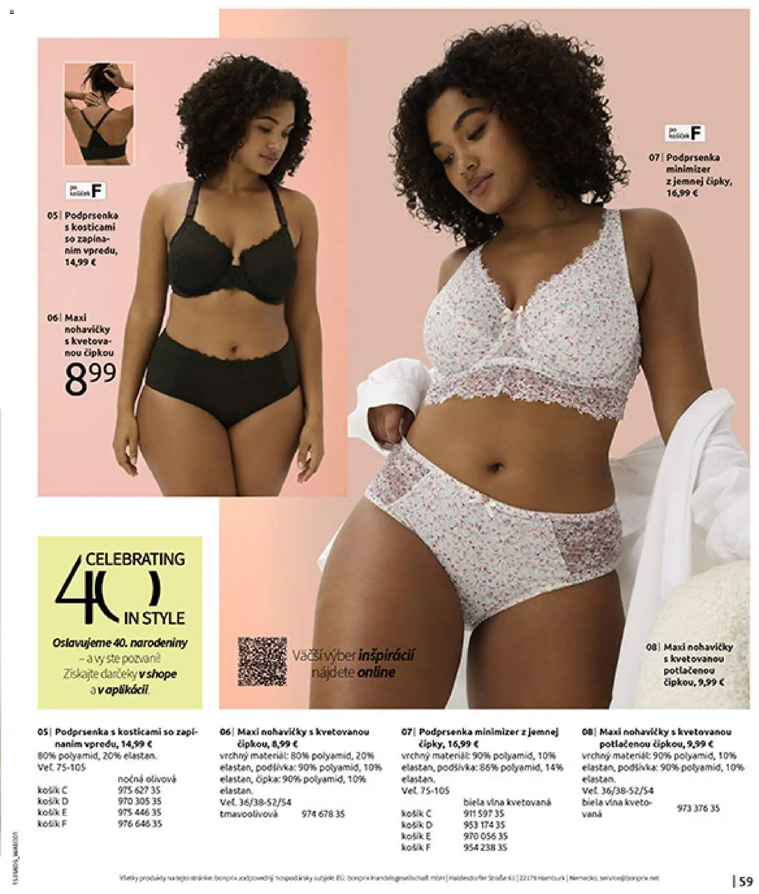 Nové Bonprix akcie – leták je platný od 01.01.2026 | Strana: 61 | Produkty: Nohavičky, Podprsenka
