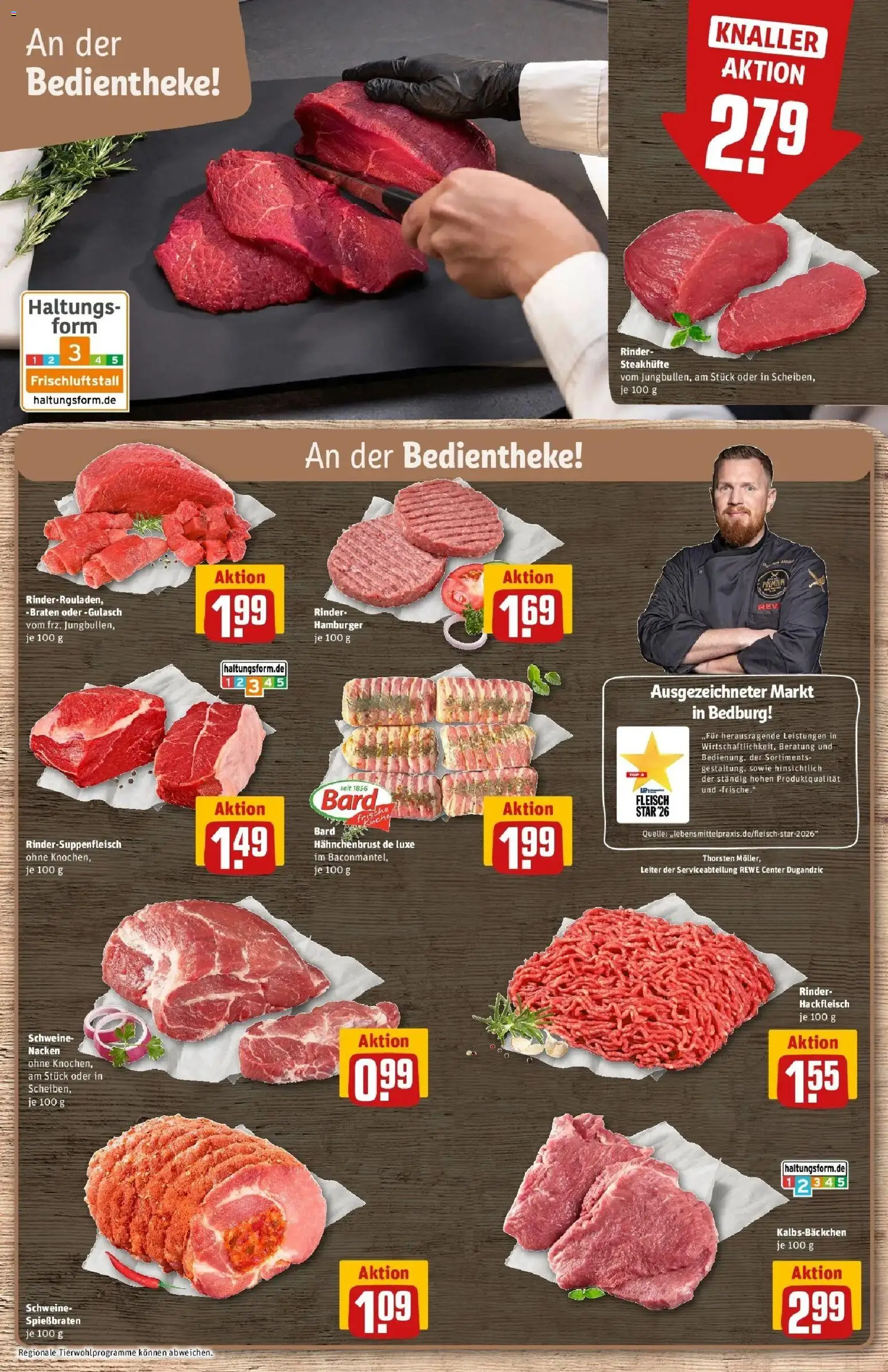 REWE Prospekt ab 26.10.2026 zum Blättern » Angebote | Seite: 8 | Produkte: Gulasch, Fleisch, Hackfleisch, Hahnchenbrust