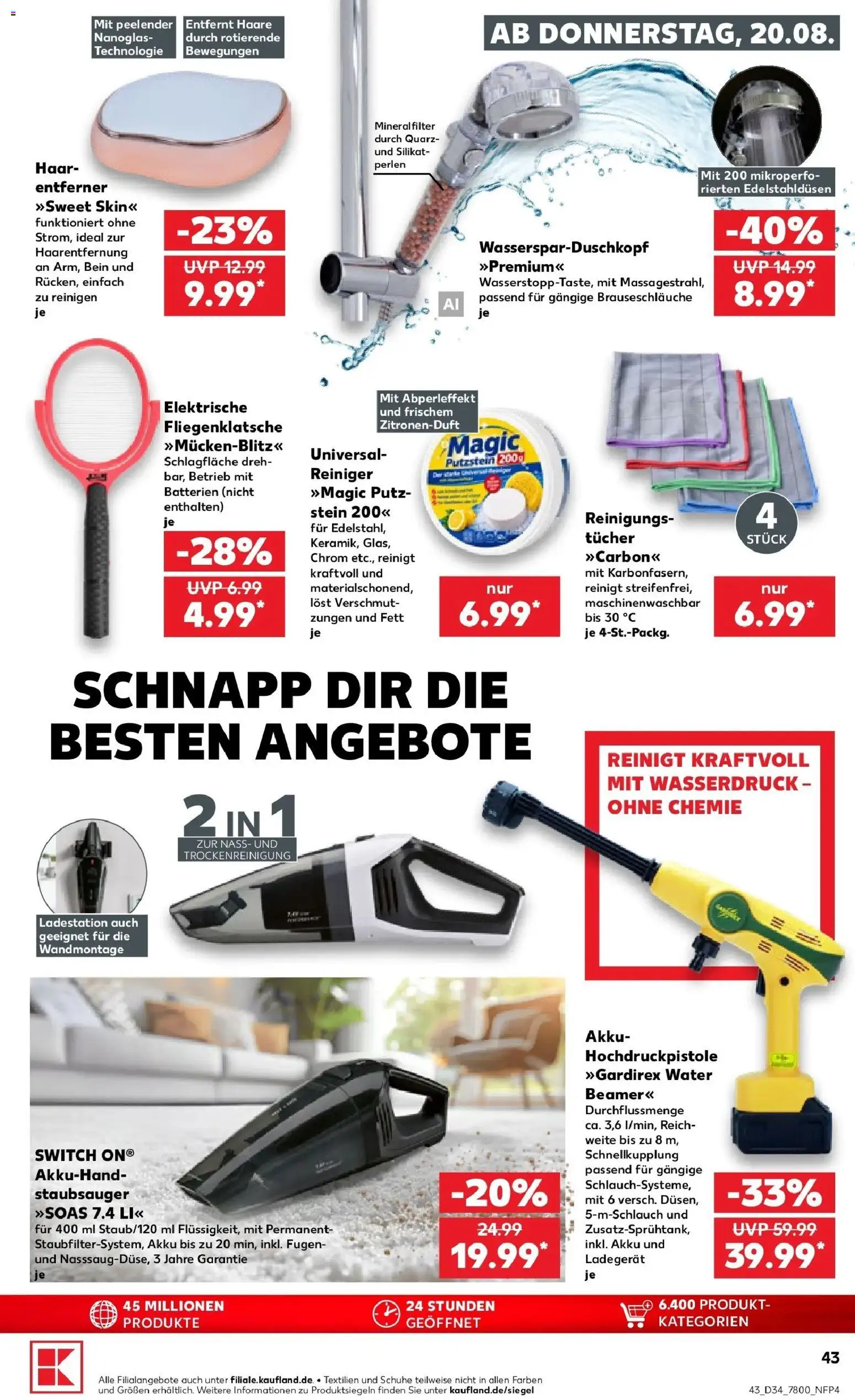 Prospekt Kaufland ab 17.08.2026 » Angebote Online zum Blättern | Seite: 54 | Produkte: Staubsauger, Batterien, Ladegerät, Beamer
