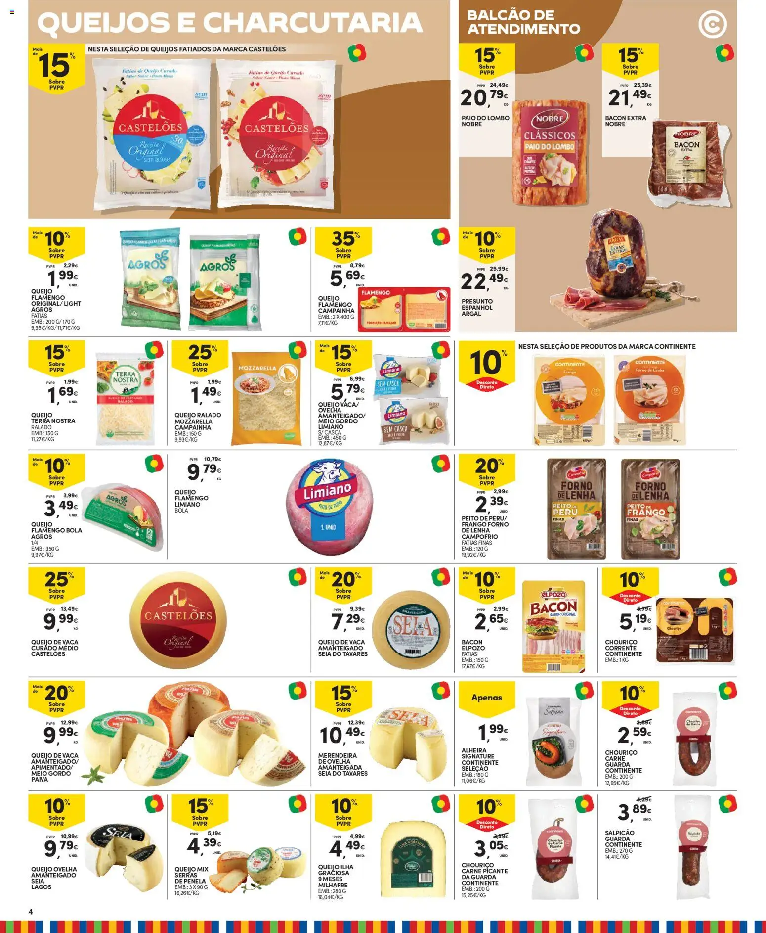 Continente Madeira │ válido de 26.05.2026 | Página: 4 | Produtos: Queijo, Presunto, Chá, Alheira