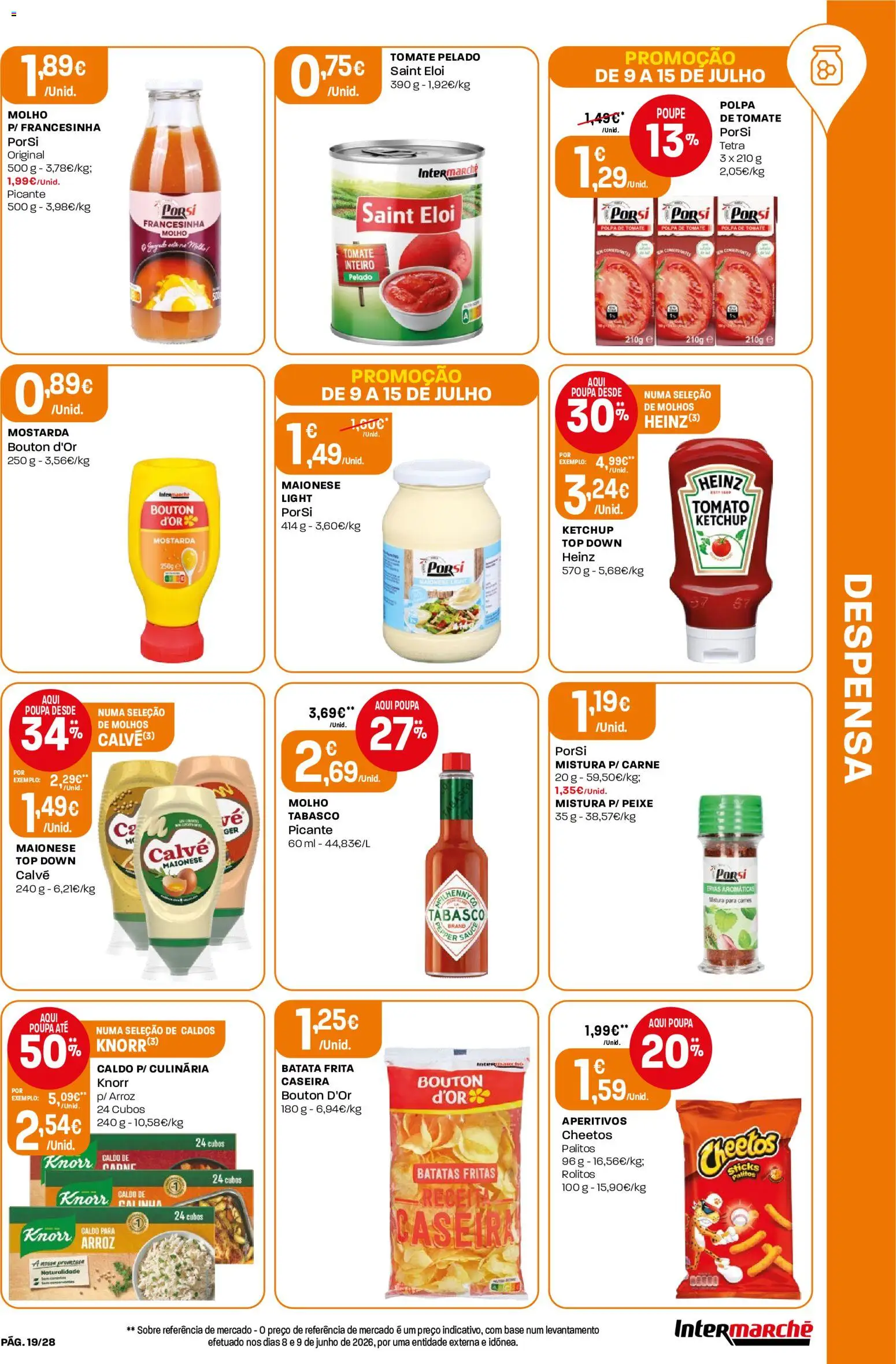 Intermarché Folheto Contact │ válido de 09/07/2026 | Página: 19 | Produtos: Knorr, Arroz, Peixe, Carne
