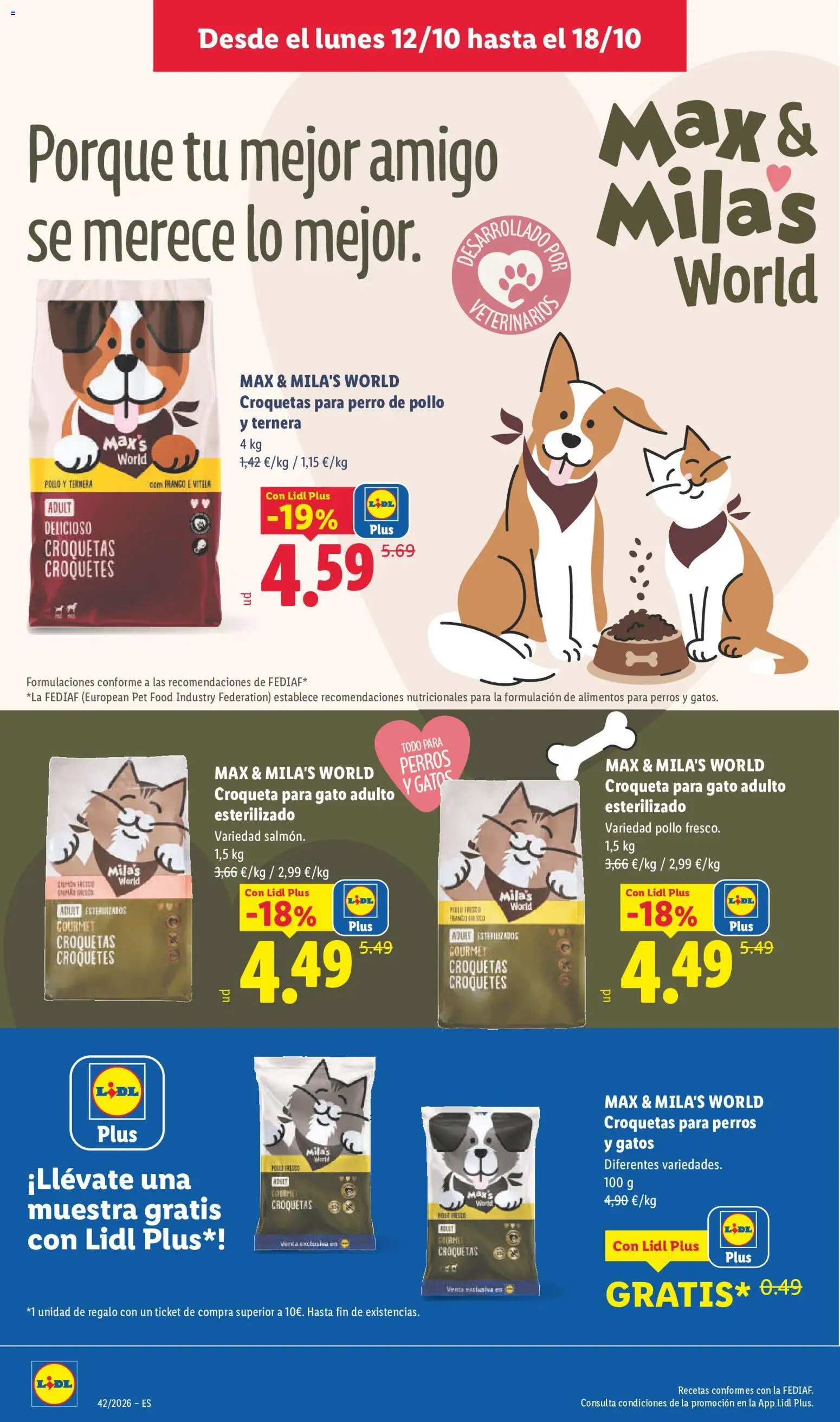 Lidl folleto de bazar │ válido desde el 12/10/2026 | Página: 14 | Productos: Croquetas, Alimentos, Pollo