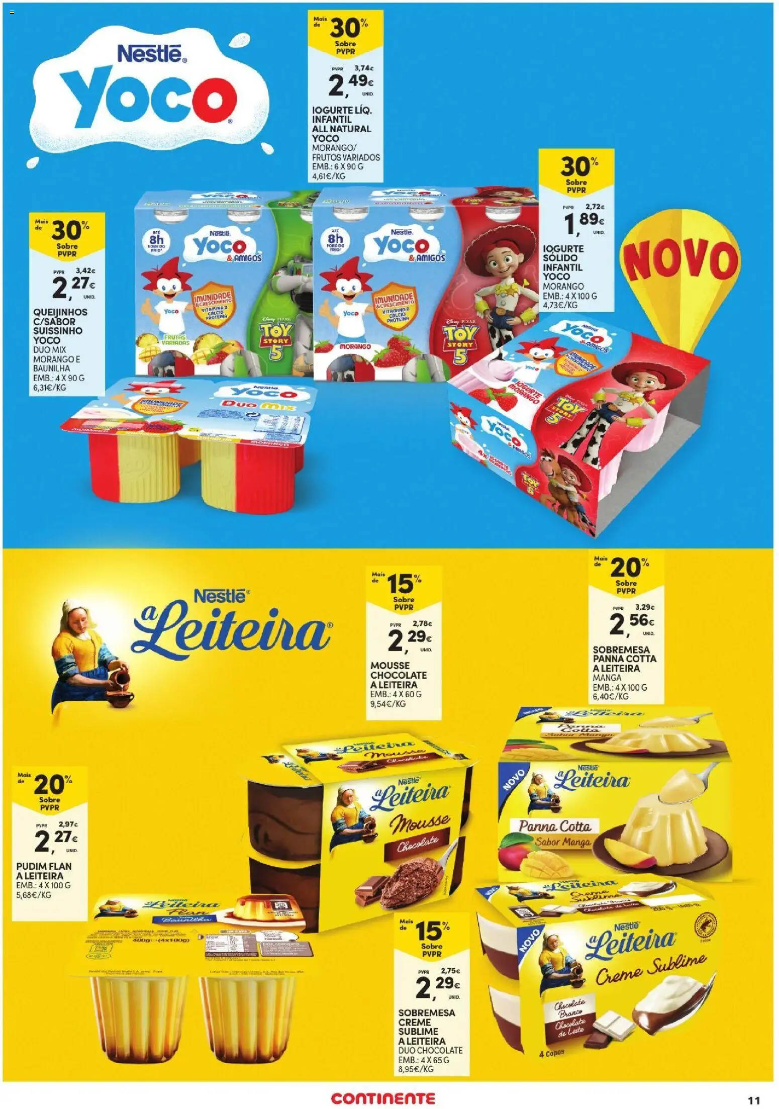 Continente Açores │ válido de 20/08/2026 | Página: 11 | Produtos: Manga, Sobremesa, Chocolate, Creme