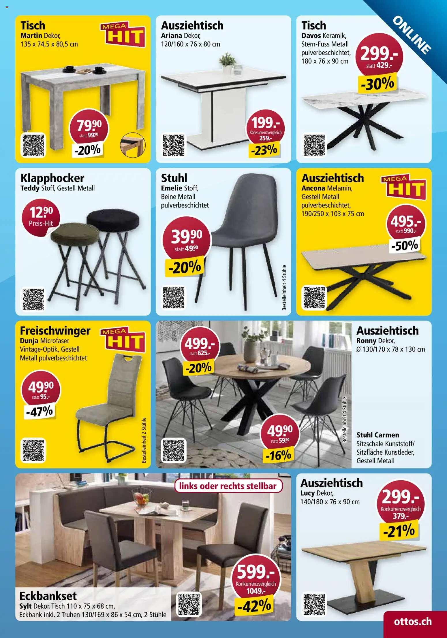 Otto's aktionen Online – gültig ab 10.10.2026 | Seite: 25 | Produkte: Tisch, Eckbank, Stuhl