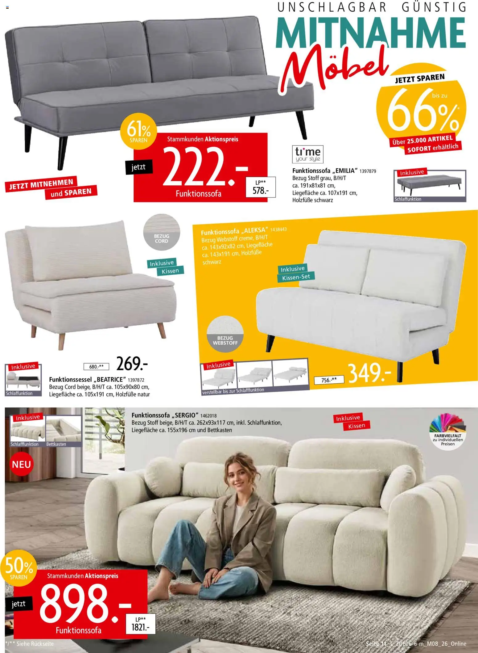 Zurbrüggen Mitnahme Möbel – gültig ab 13.06.2026 | Seite: 41 | Produkte: Kissen