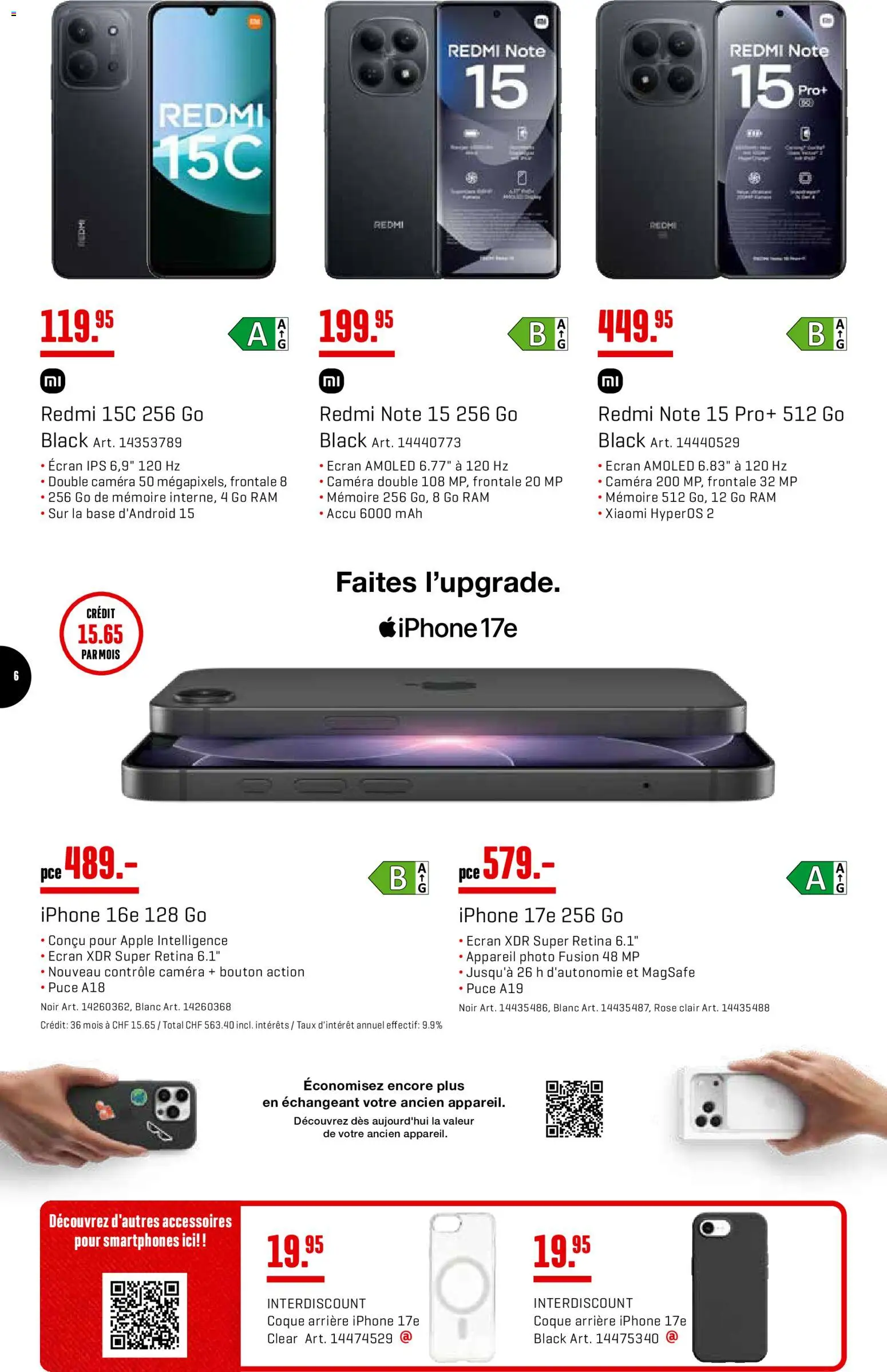 Interdiscount aktionen FR – gültig ab 03.08.2026 | Seite: 6 | Produkte: Apple, Iphone, Xiaomi