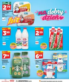 Pogląd oferty "Topaz gazetka" - ważna od 24.09.2026 | Strona: 18 | Produkty: Serek homogenizowany, Maślanka, Mleko, Napój kawowy