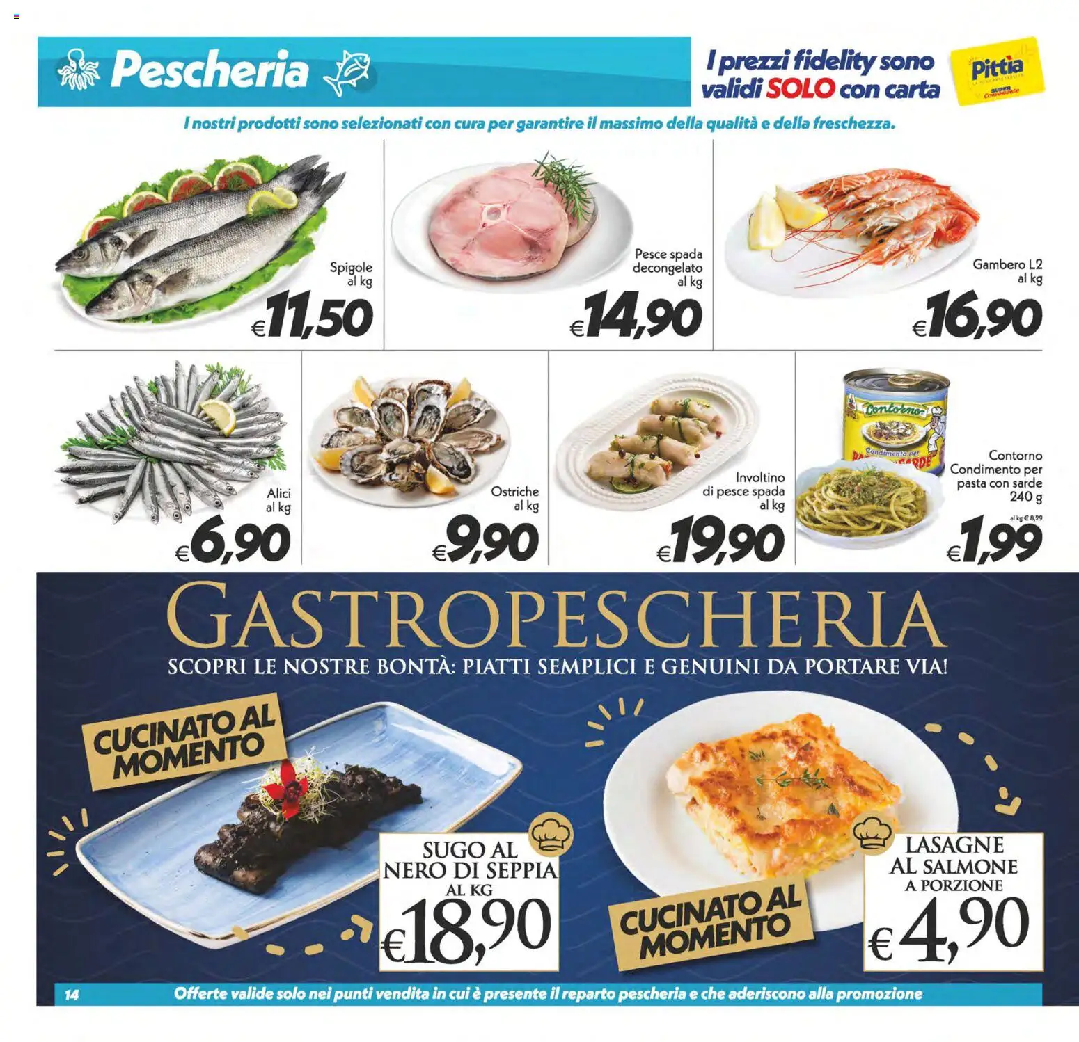 Volantino SuperConveniente del 22/09/2026 | Pagina: 14 | Prodotti: Salmone, Pesce, Piatti, Lasagne