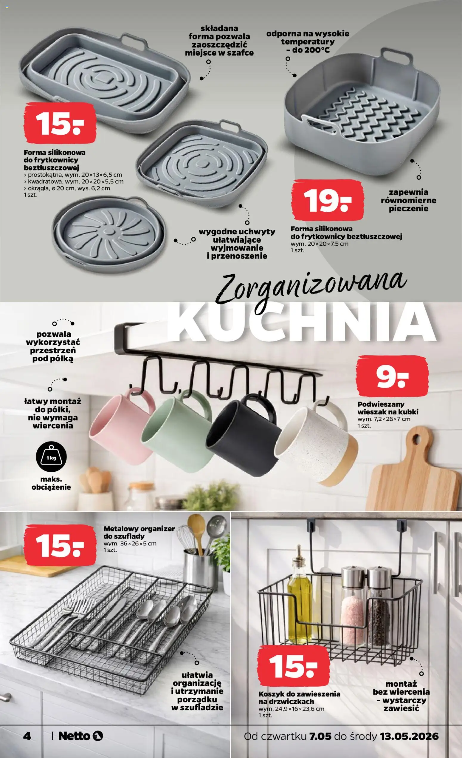 Netto gazetka od czwartku NonFood od 07.05.2026 | Strona: 4 | Produkty: Półka, Wieszak