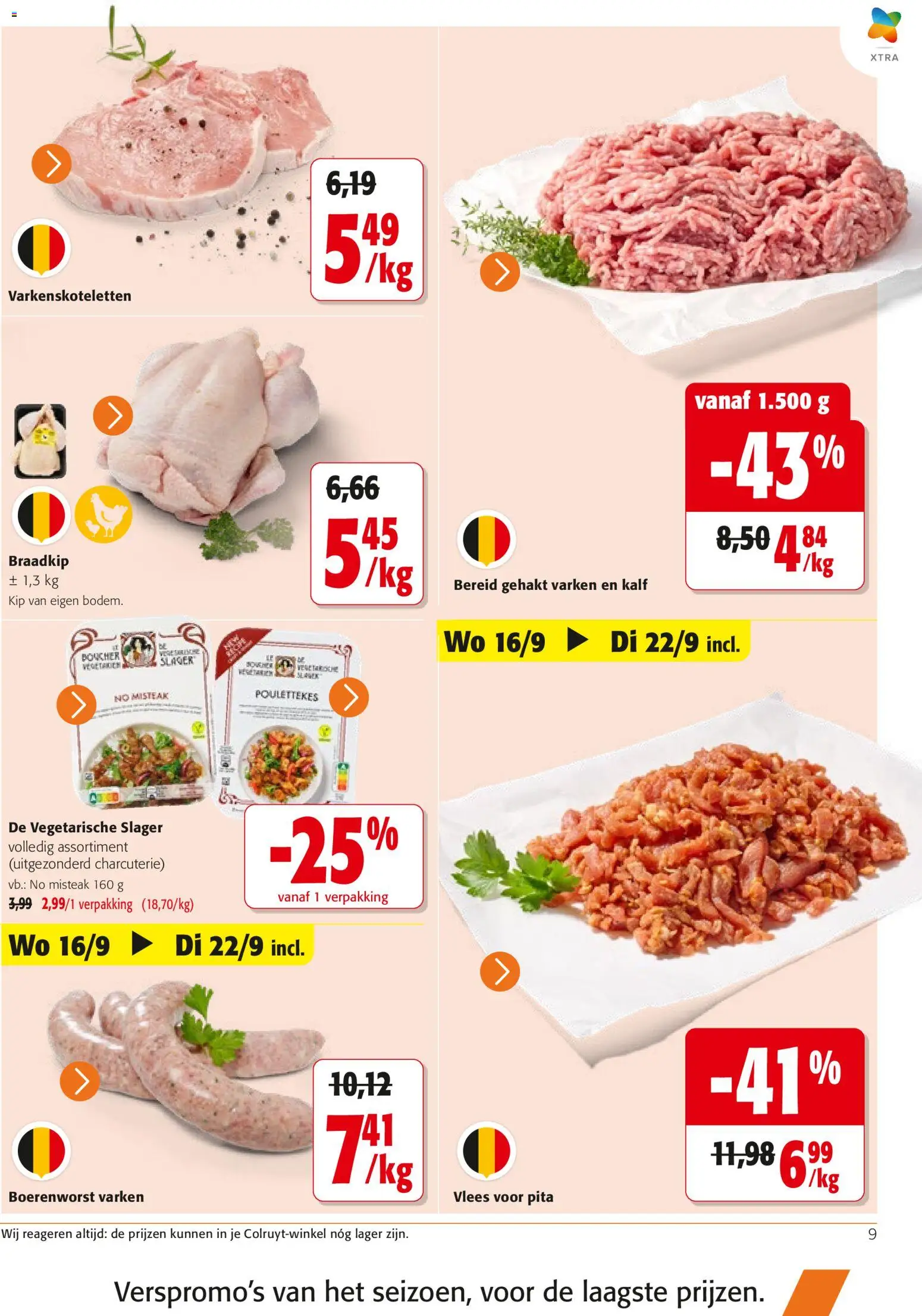 {H1} | Pagina: 9 | Producten: Gehakt, Vlees, Kip