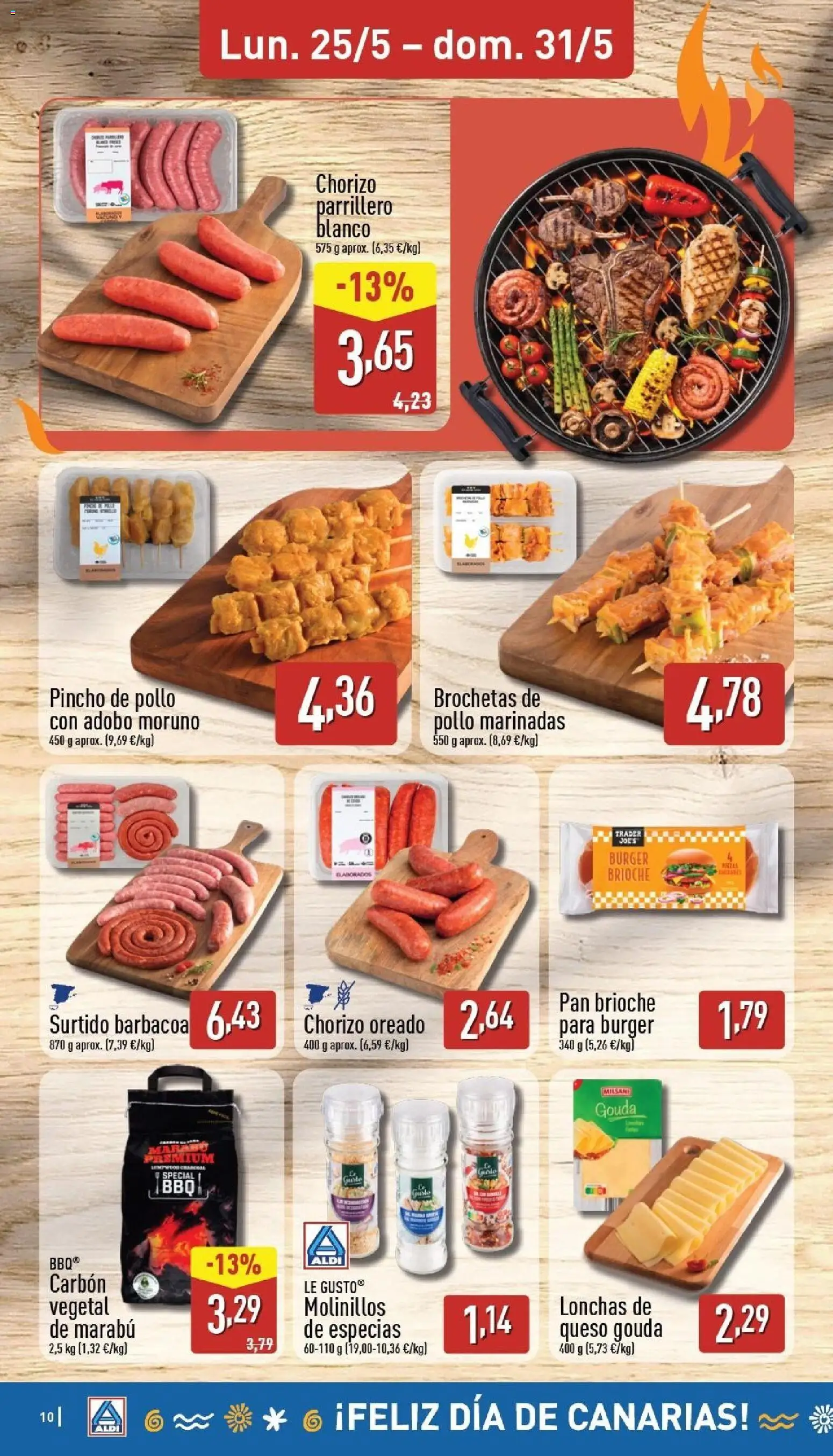Aldi folleto Canarias │ válido desde el 25.05.2026 | Página: 10 | Productos: Queso, Pan, Barbacoa, Queso Gouda