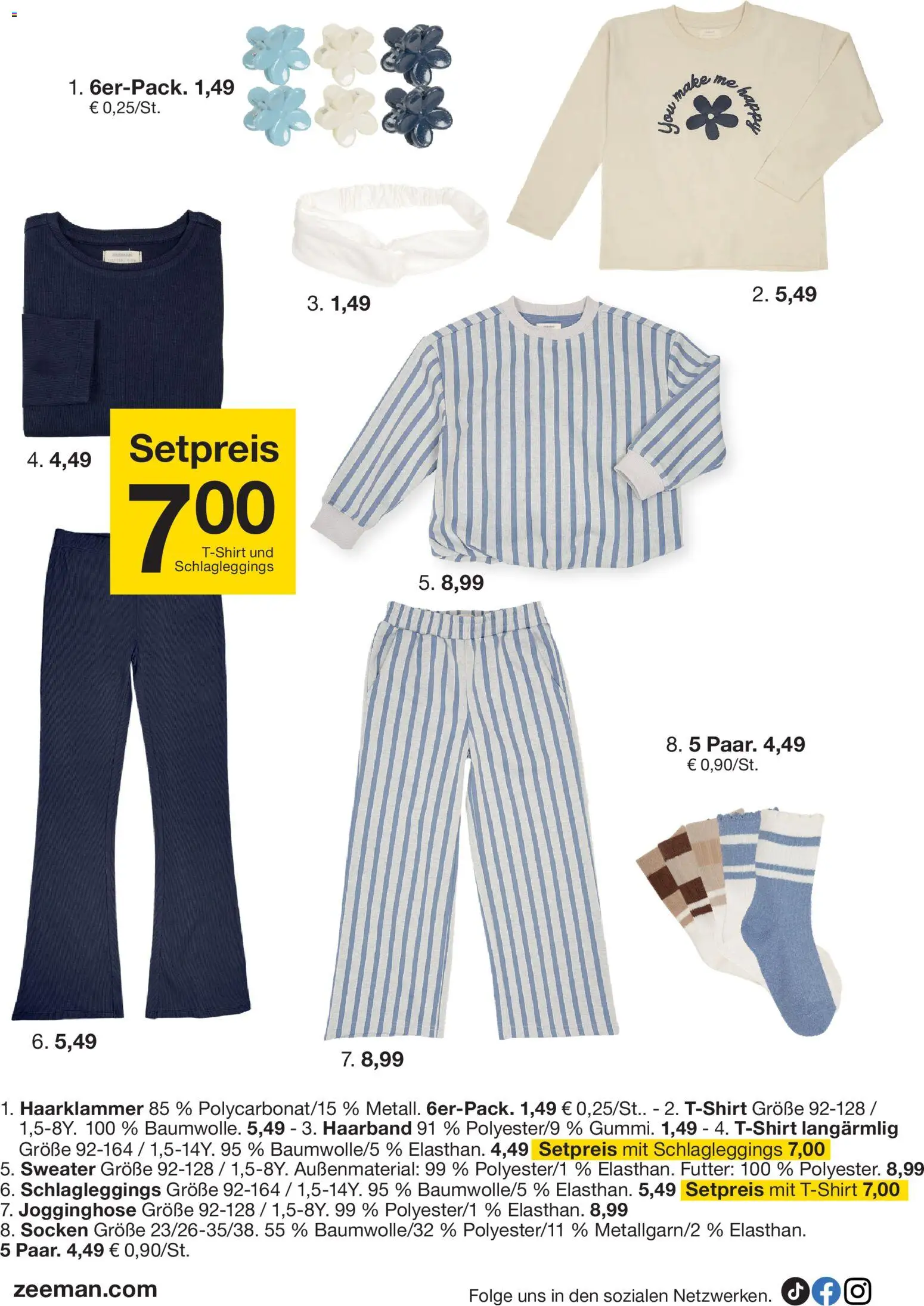 Zeeman Prospekt – gültig ab 08.08.2026 | Seite: 4 | Produkte: Jogginghose, Socken
