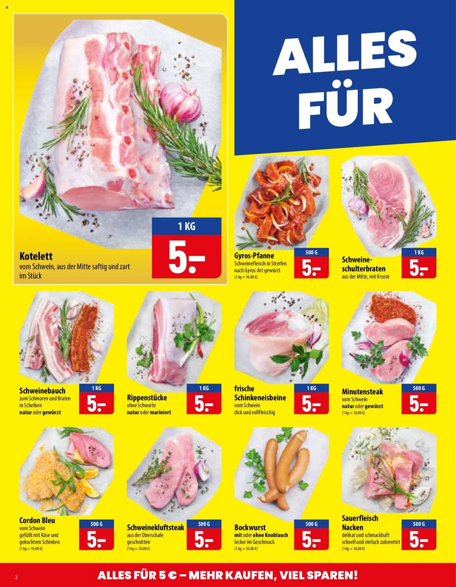 Famila Prospekt – gültig ab 21.09.2026 | Seite: 2 | Produkte: Bockwurst, Käse, Schinken, Schweinefleisch