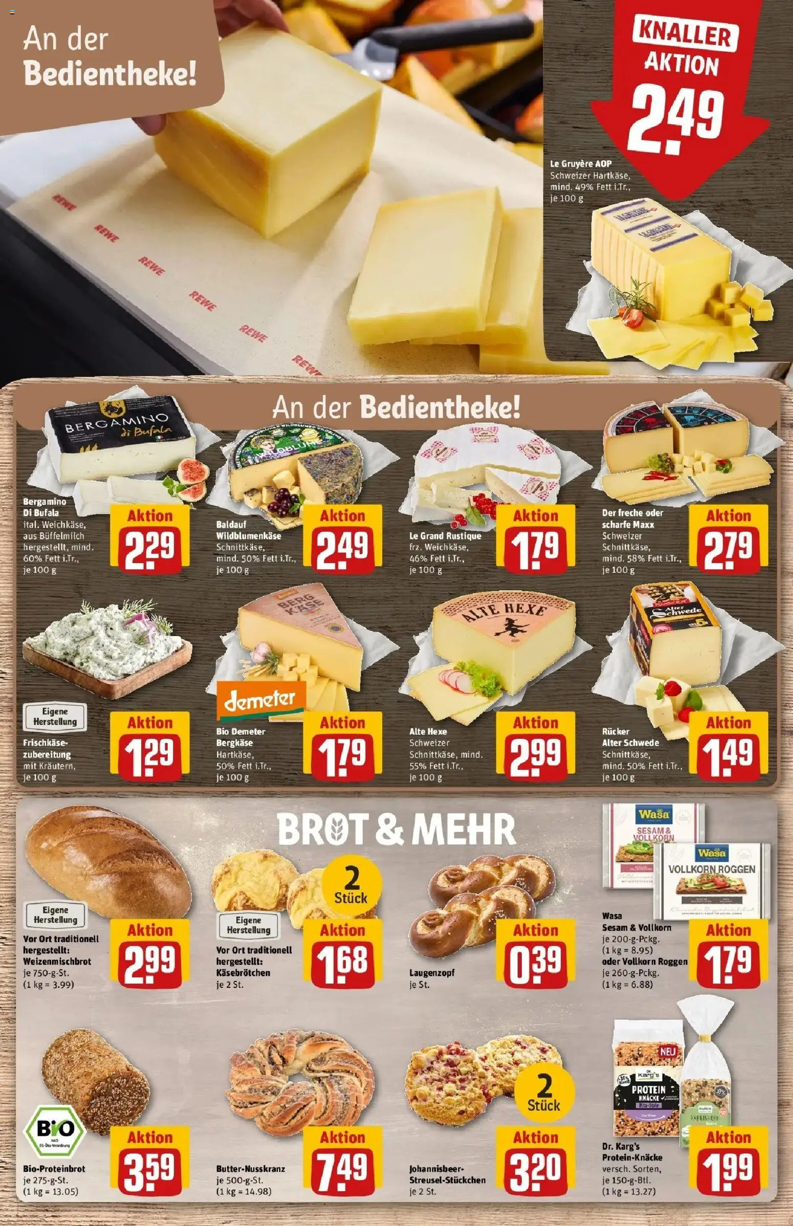 REWE Prospekt ab 26.10.2026 zum Blättern » Angebote | Seite: 11 | Produkte: Brot, Frischkase