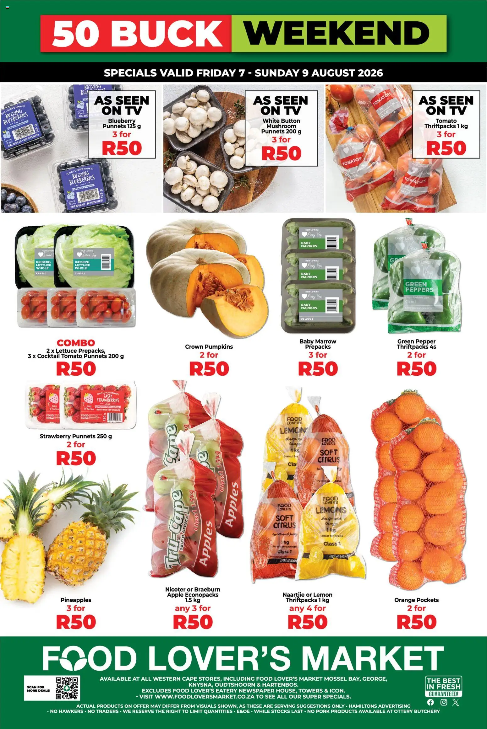 New Food Lover's Market catalogue – valid from 07/08/2026 | Page: 1 | Products: Lemons, TV, Apples, Pepper