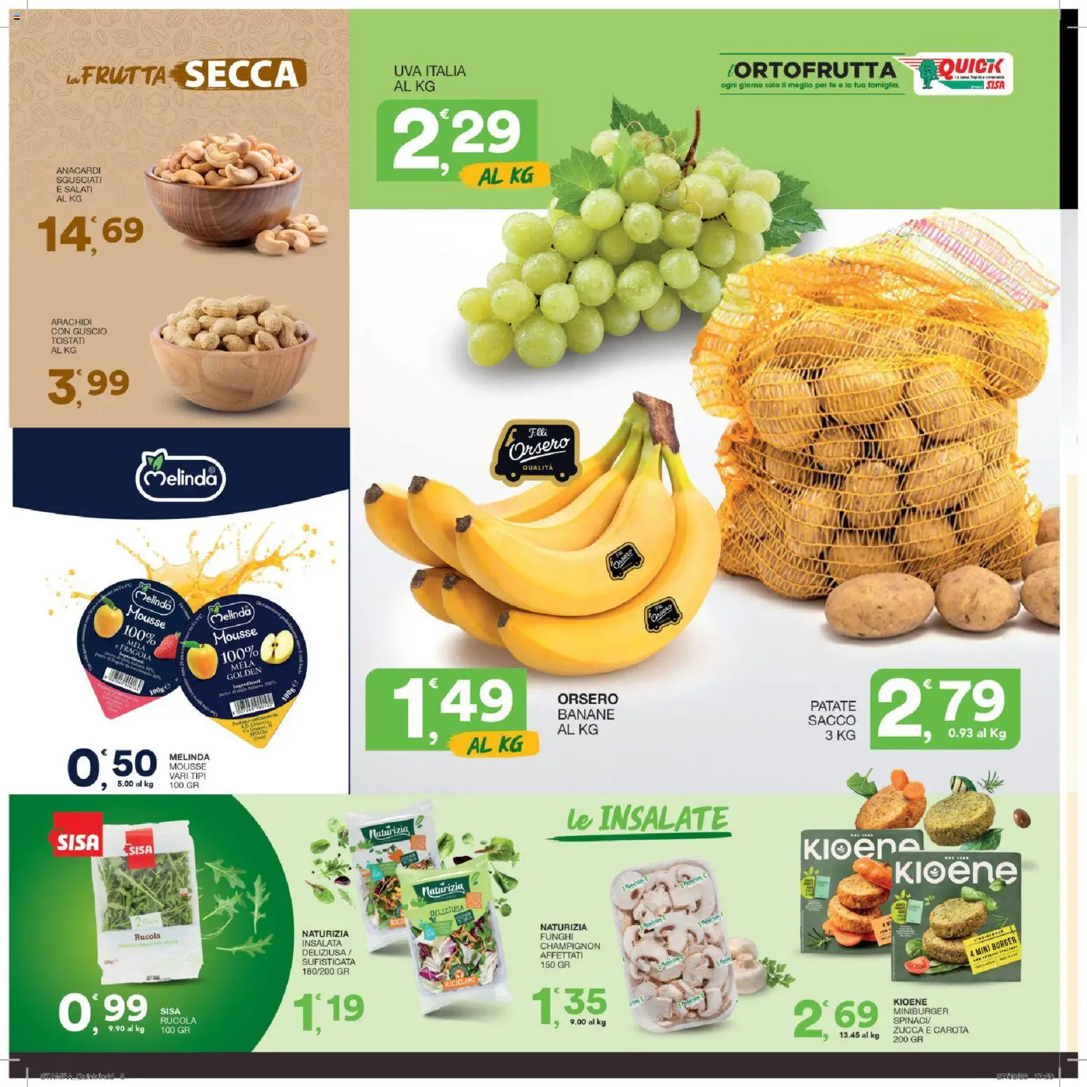 Volantino SISA del 10/09/2026 | Pagina: 8 | Prodotti: Frutta secca, Carota, Funghi, Zucca