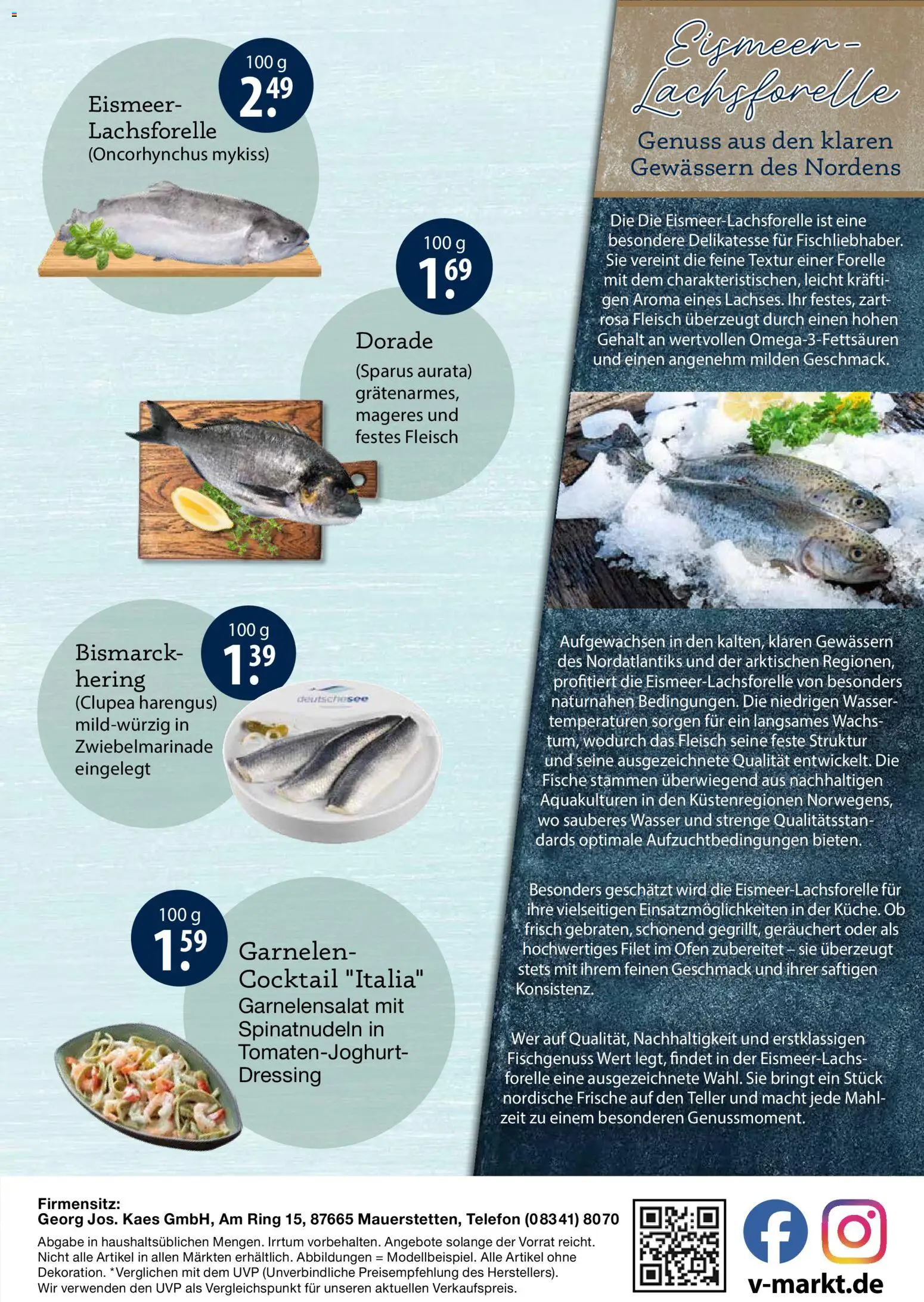 V-Markt Fischangebote München – gültig ab 15.10.2026 | Seite: 2 | Produkte: Dressing, Wasser, Fleisch, Telefon