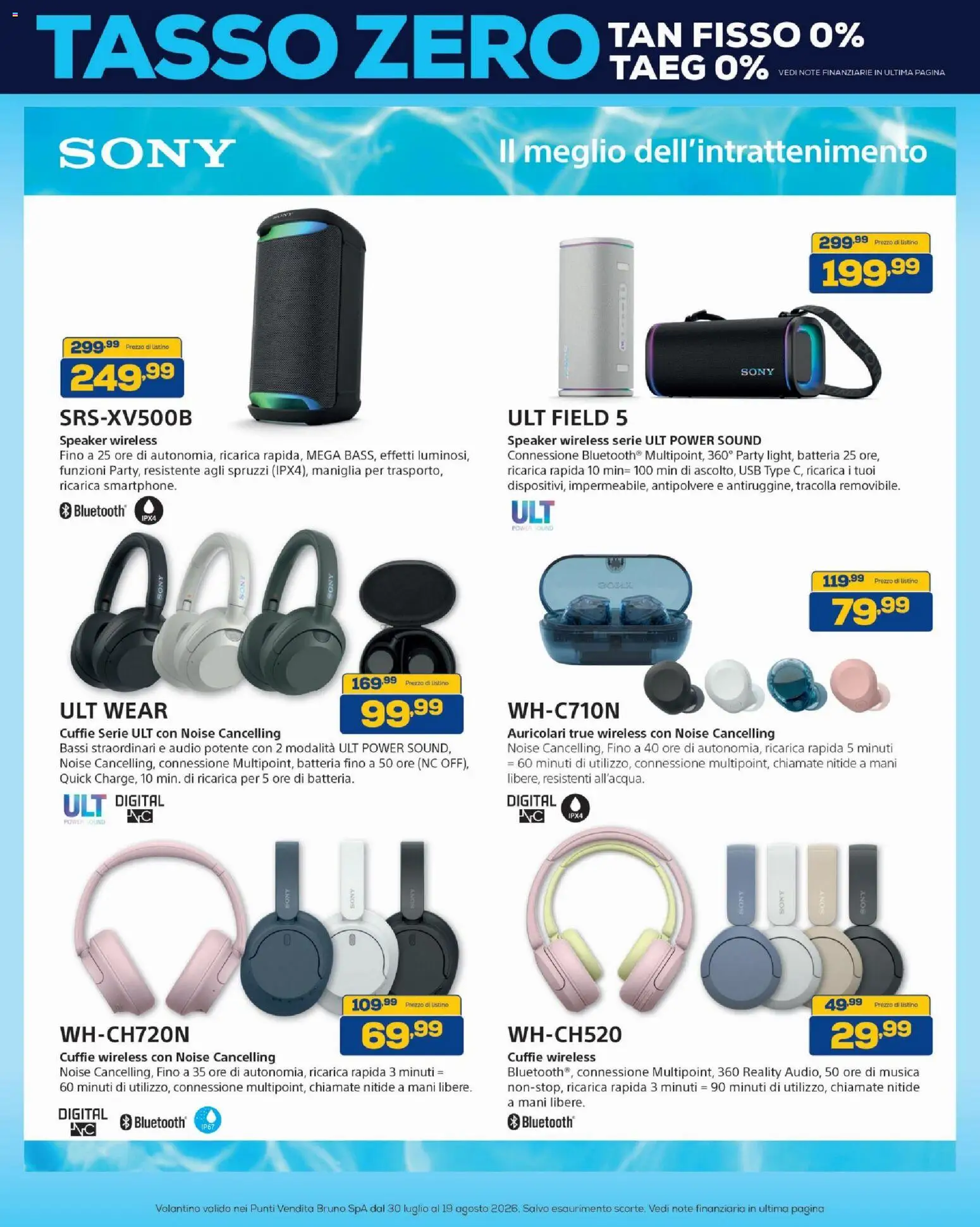 Volantino BRUNO del 30/07/2026 | Pagina: 41 | Prodotti: Auricolari, Cuffie, USB, Batteria