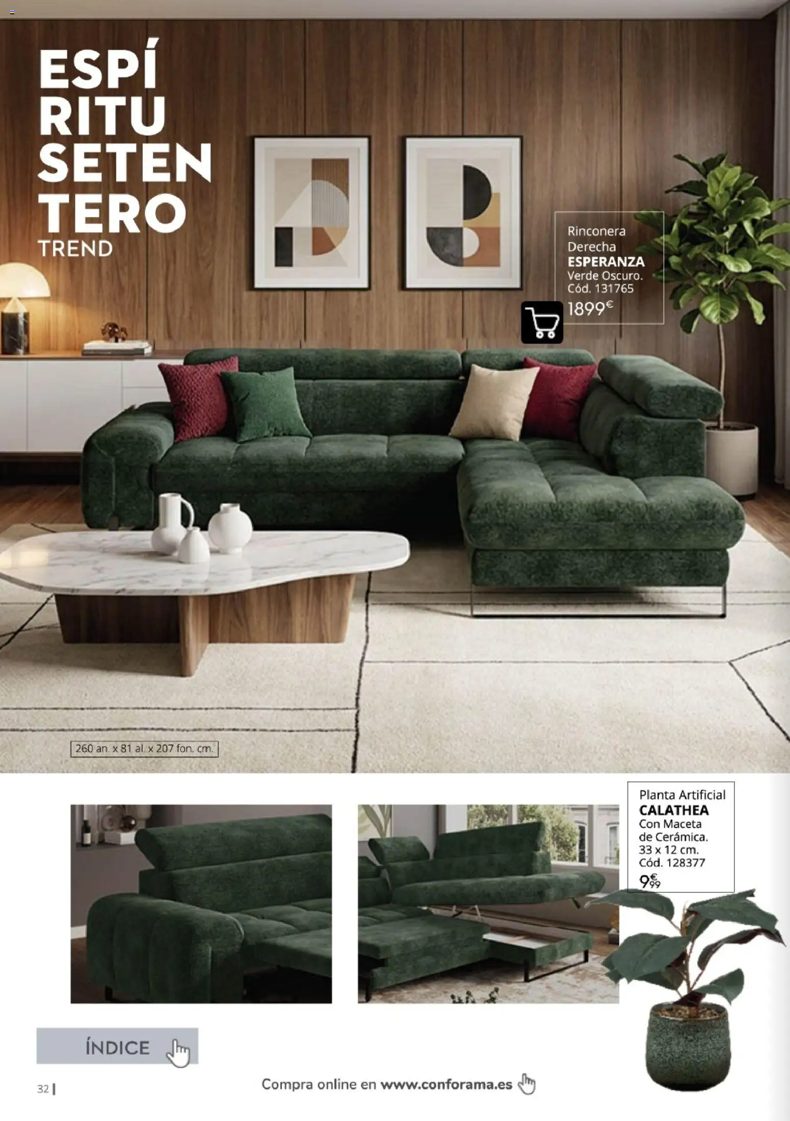 Conforama Guía de otoño 2026 │ válido desde el 30/09/2026 | Página: 32 | Productos: Planta artificial, Maceta
