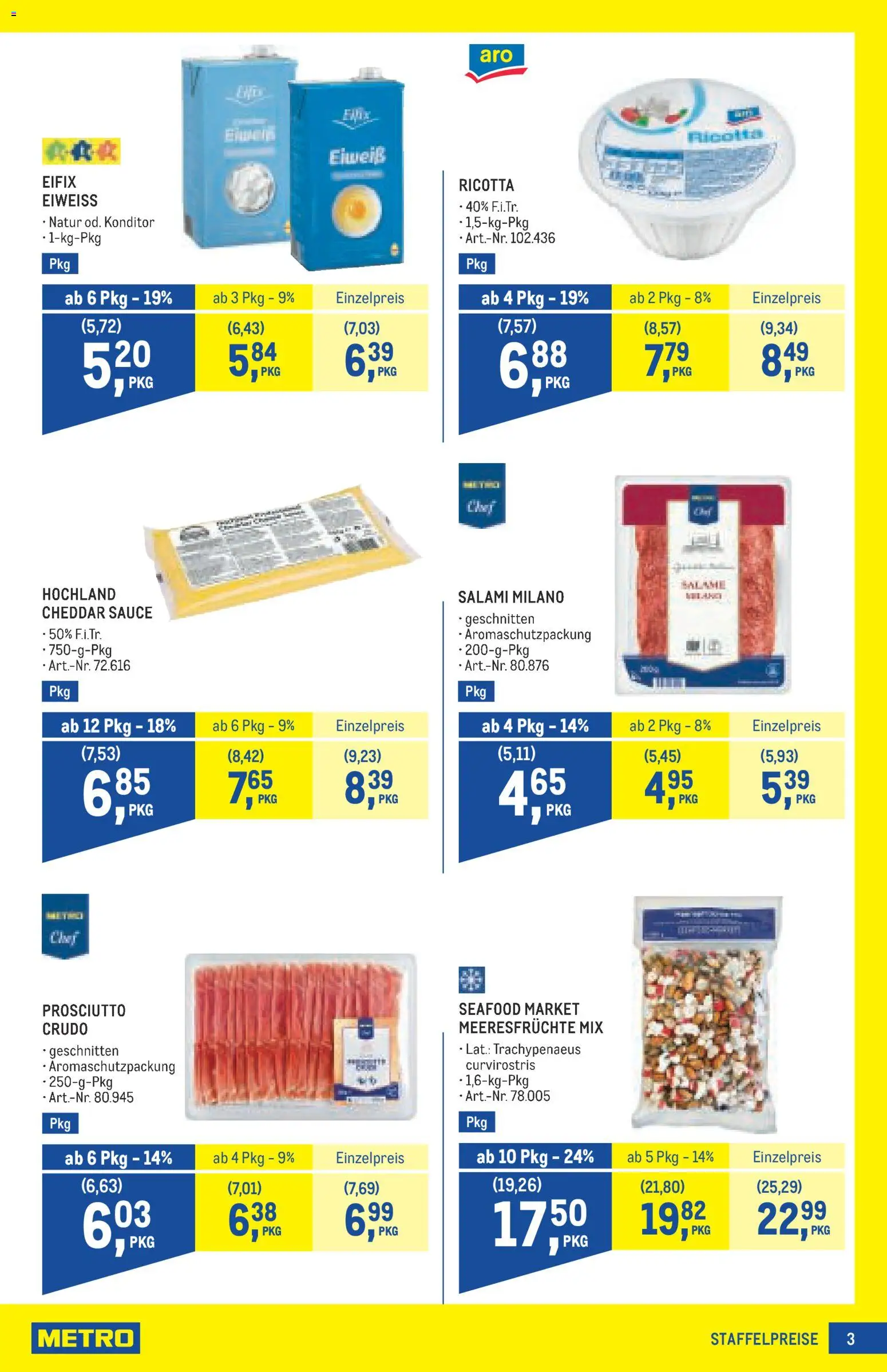 Metro angebote Profi 23 gültig ab 29.10.2026 | Seite: 3 | Produkte: Meeresfrüchte, Salami