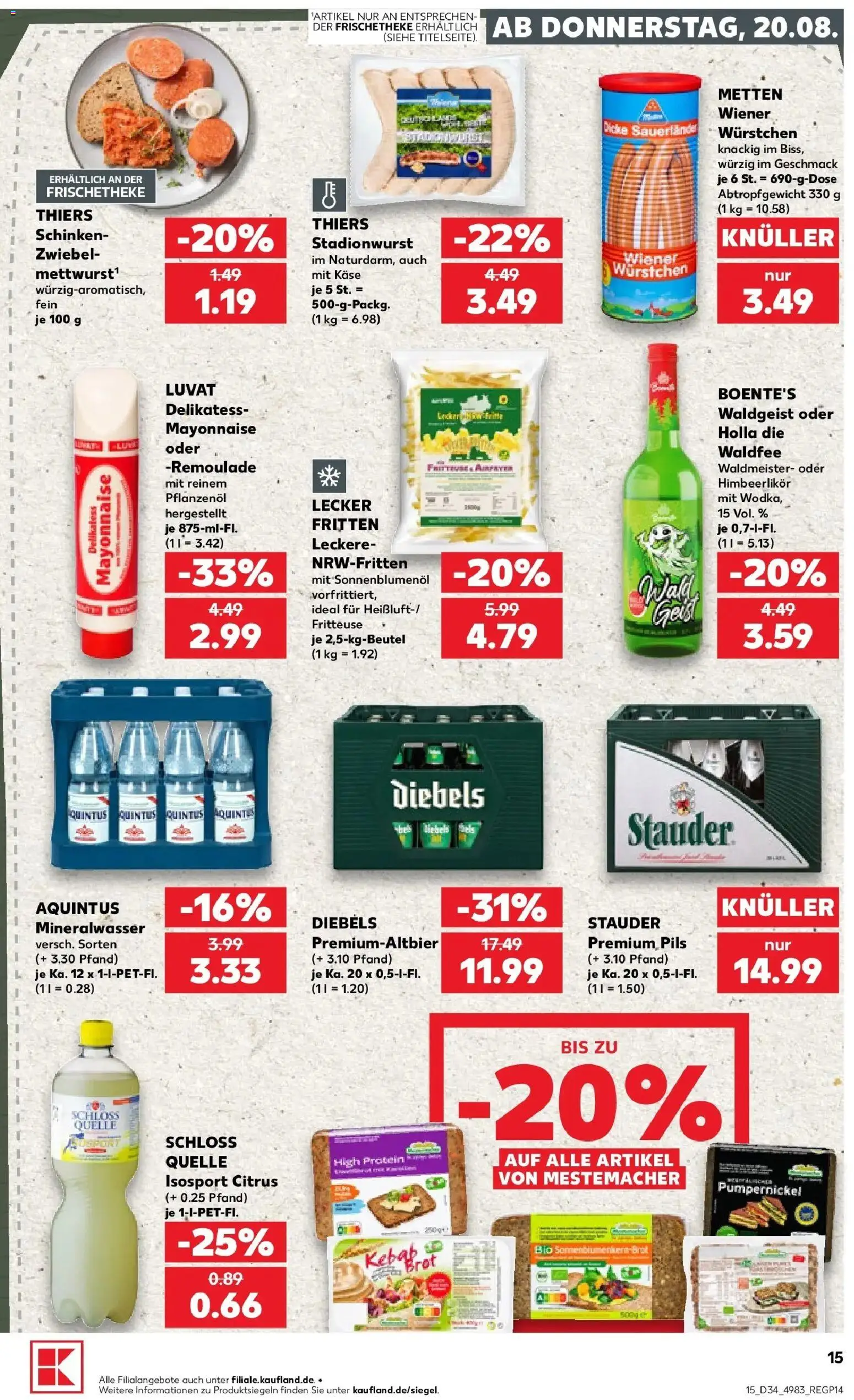Prospekt Kaufland ab 17.08.2026 » Angebote Online zum Blättern | Seite: 26 | Produkte: Käse, Mineralwasser, Brot, Schinken