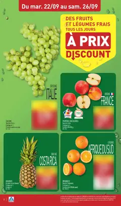 Aldi - Prévisualisation de ORANGES, Oranges. Variété Valencia. Catégorie 1. Calibre 5/6 (70/84 mm). valide à partir de 22/09/2026 | Page: 4 | Produits: Raisin, Les fruits et légumes, Oranges, Ananas