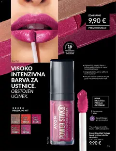 Avon katalog akcije – veljaven od 01.08.2026 | Stran: 53 | Izdelki: Rdecilo za ustnice, Barva