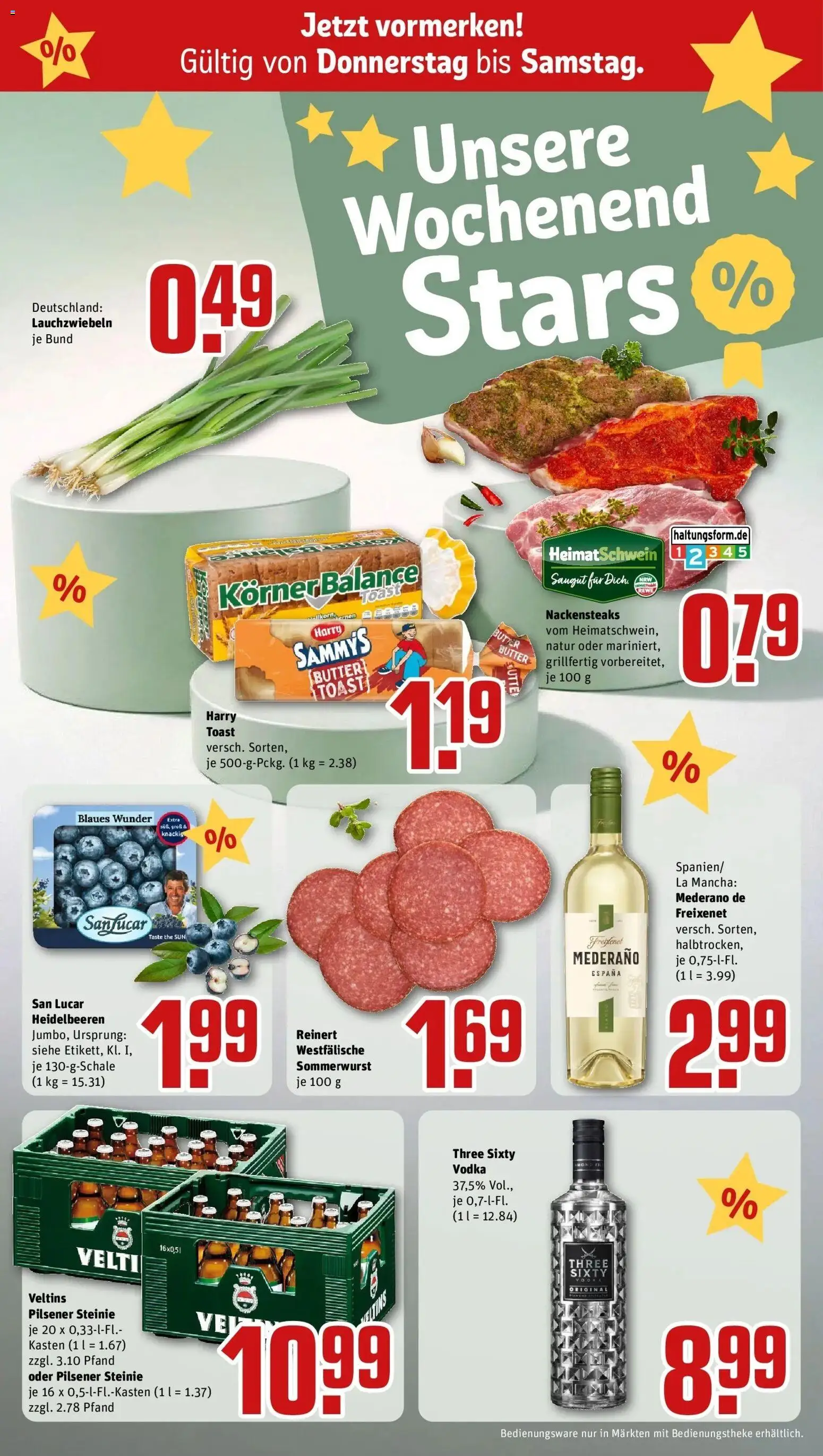 REWE Prospekt ab 07.09.2026 zum Blättern » Angebote | Seite: 28 | Produkte: Butter, Freixenet, Heidelbeeren, Veltins