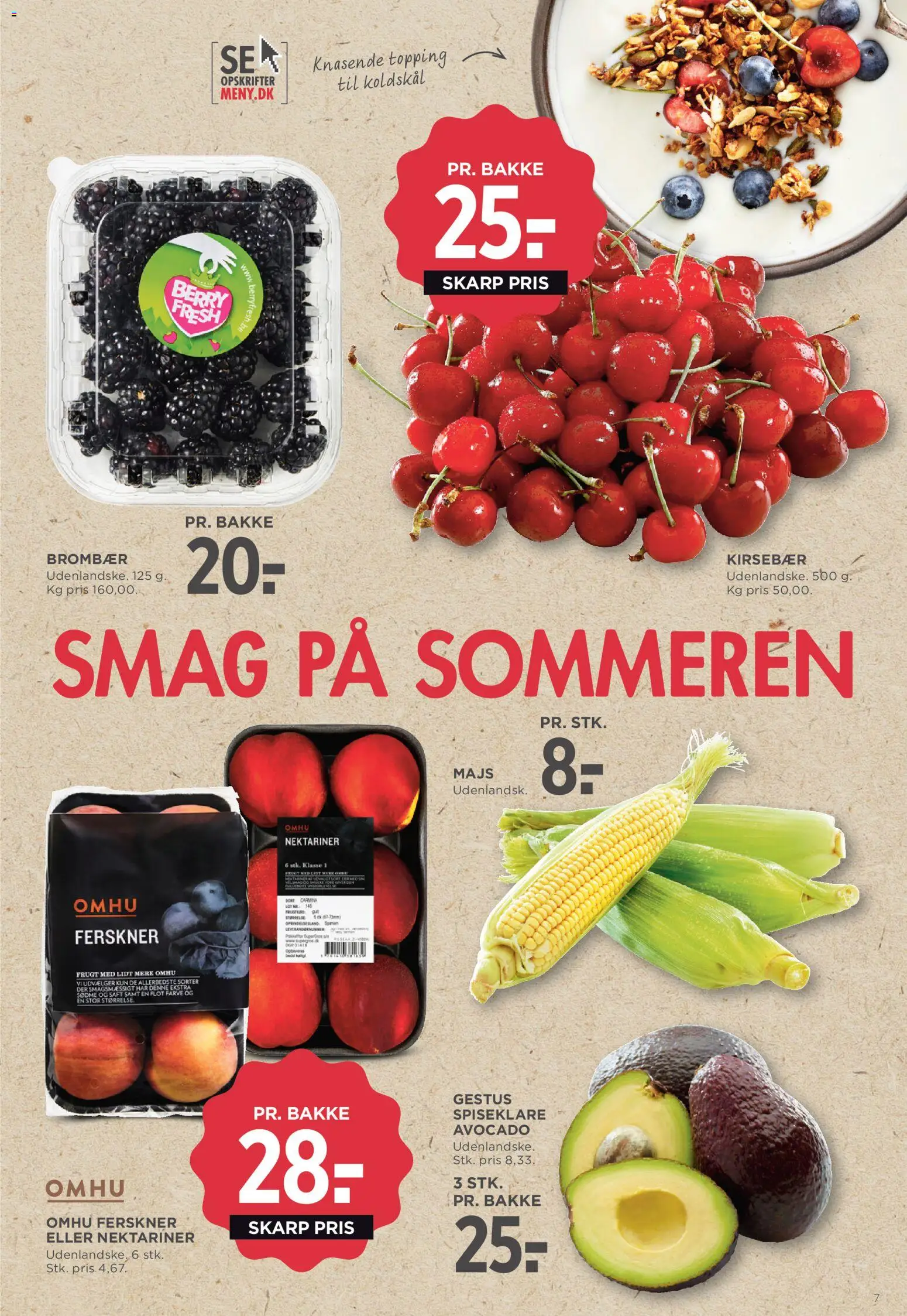 Meny tilbudsavis – gyldig fra 06.06.2026 | Side: 7 | Produkter: Koldskål, Kirsebær, Avocado, Nektariner