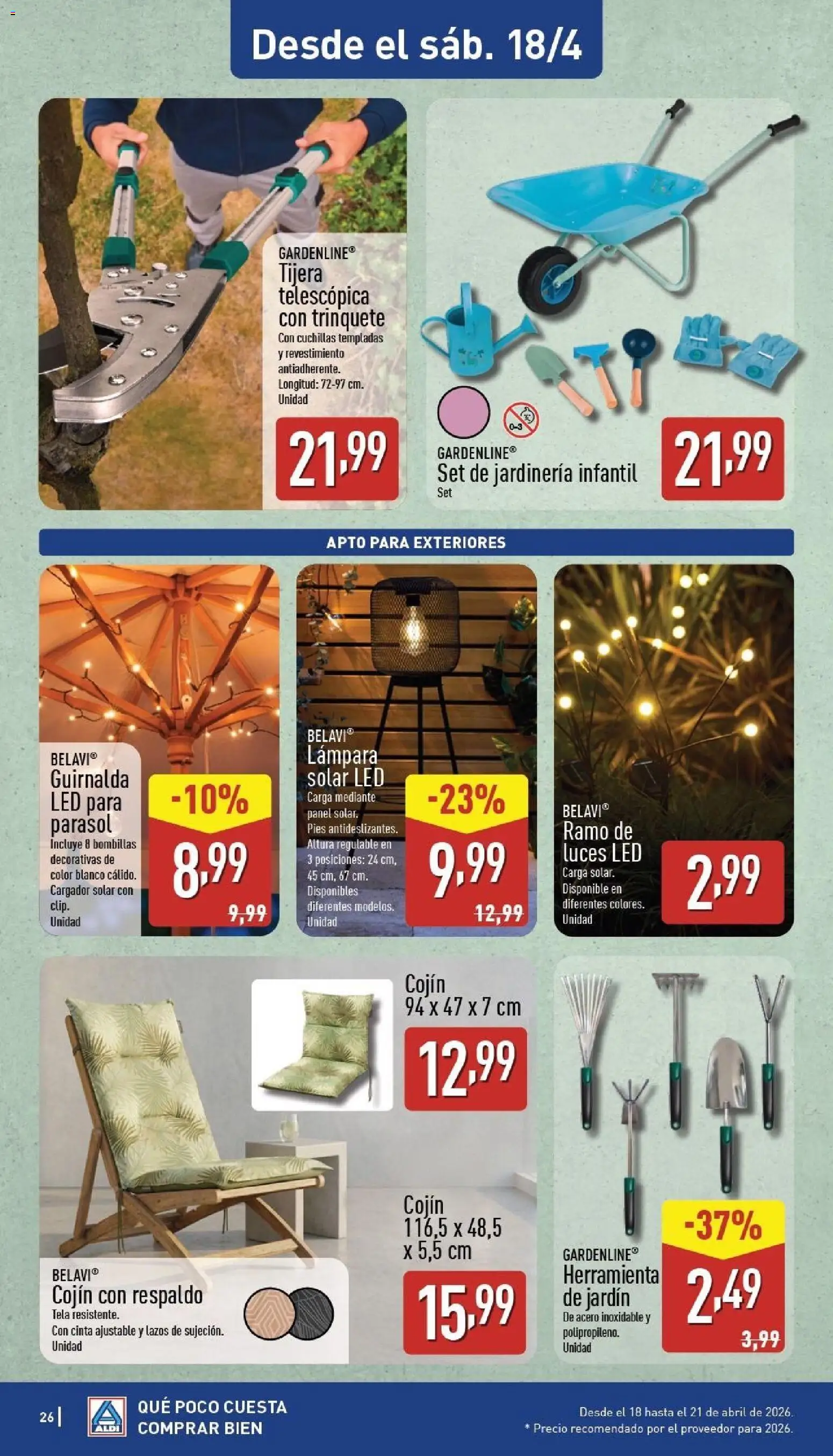 Aldi folleto Canarias │ válido desde el 13.04.2026 | Página: 26 | Productos: Cojín, Lámpara