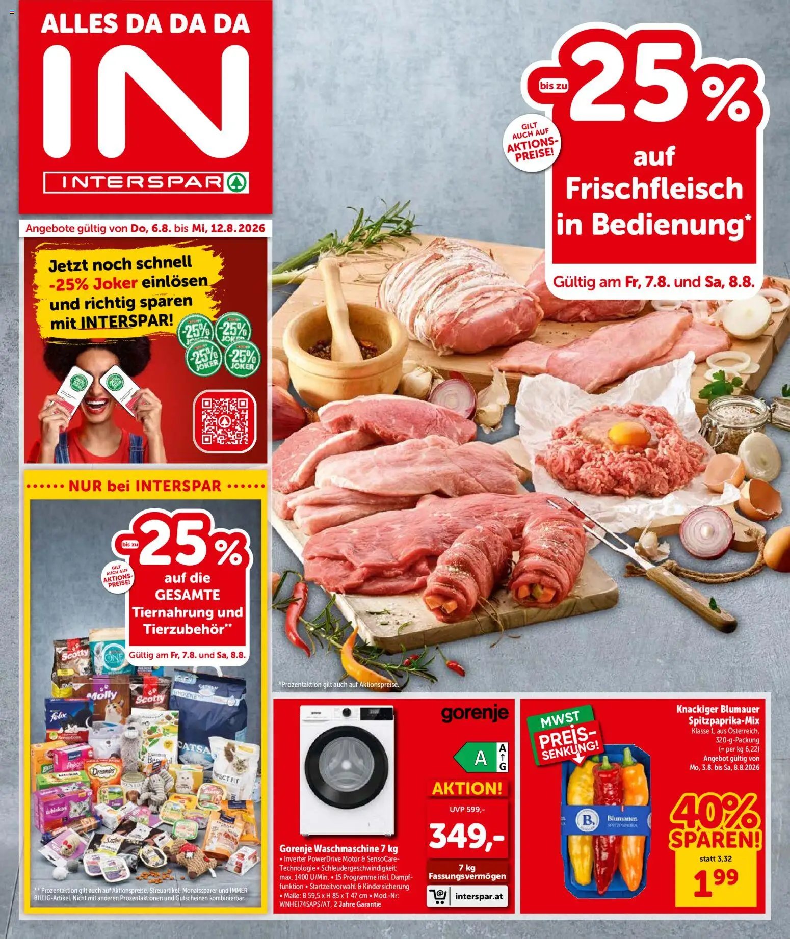 Interspar - Broschüre gültig ab 07.08.2026 | Seite: 1 | Produkte: Waschmaschine