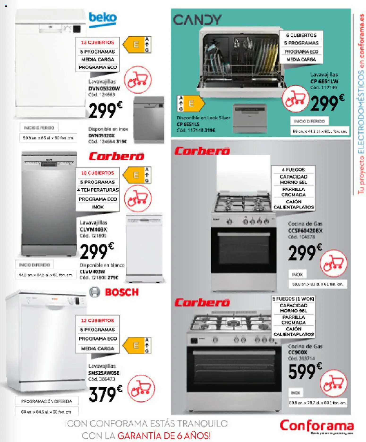 Conforama folleto │ válido desde el 16.04.2026 | Página: 99 | Productos: Horno, Cocina, Lavavajillas, Parrilla