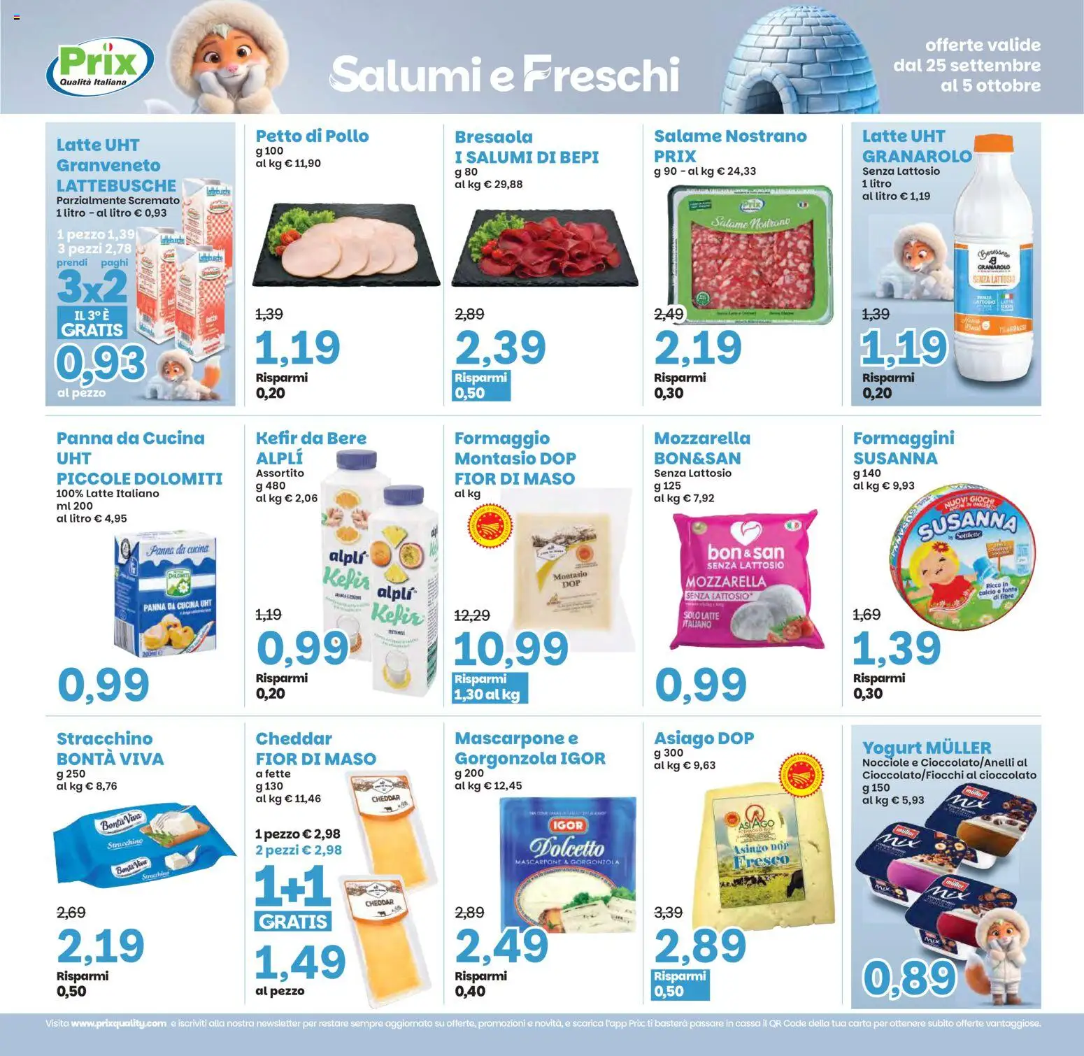 Volantino Prix del 25/09/2026 | Pagina: 11 | Prodotti: Petto di Pollo, Yogurt, Pollo, Cheddar