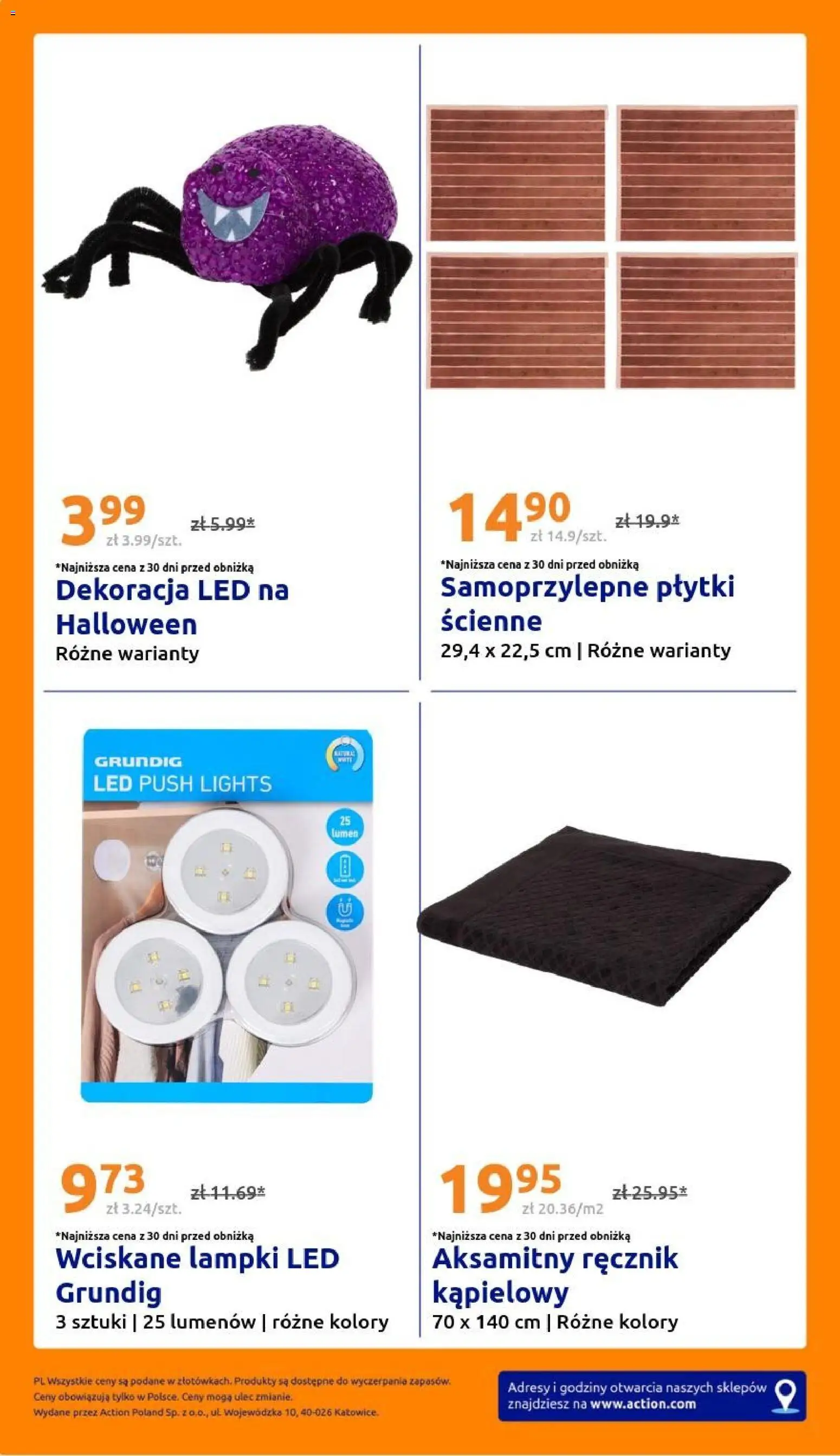 Action gazetka od 21.10.2026 | Strona: 34 | Produkty: Lampki, Płytki