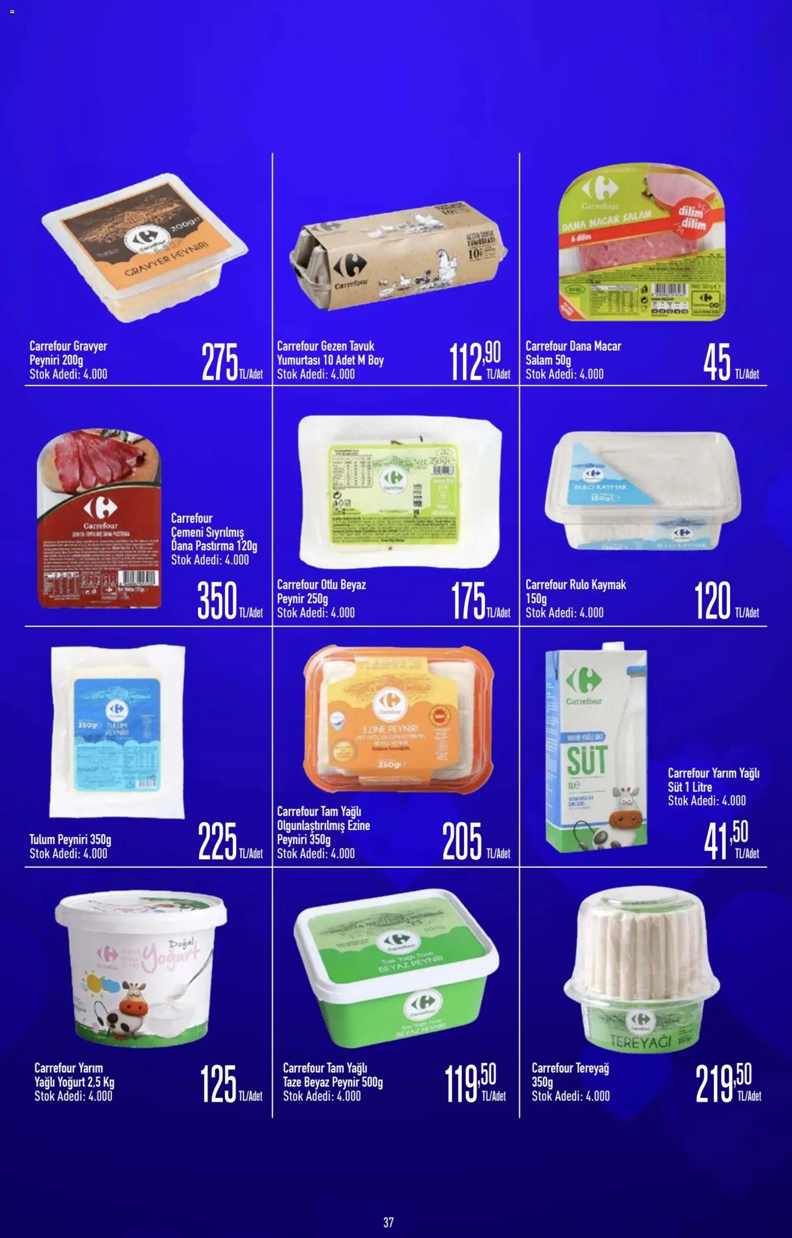 CarrefourSA Katalog - 11.06.2026 tarihinden itibaren geçerlidir | Sayfa: 38 | Ürünler: Süt, Tereyağı, Yoğurt, Tulum