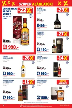 Metro Élelmiszer és Szezonális katalógus 2026/05 - amely érvényes a következő dátumtól: 02.05.2026 | Oldal: 30 | Termékek: Brandy, Rum, Likőr, Whisky