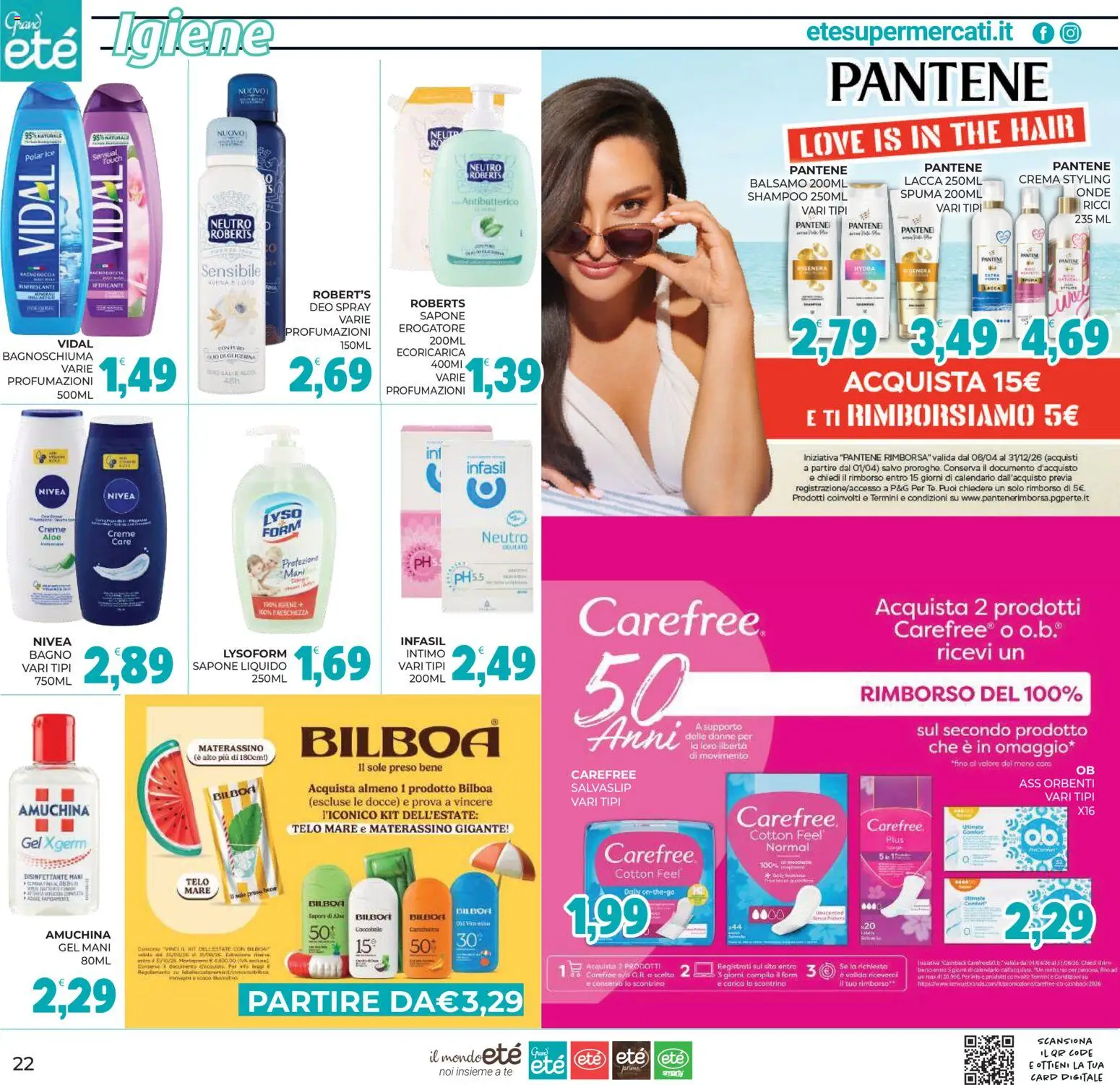 Volantino Eté del 12.06.2026 | Pagina: 22 | Prodotti: Shampoo, Balsamo, Intimo, Bagno
