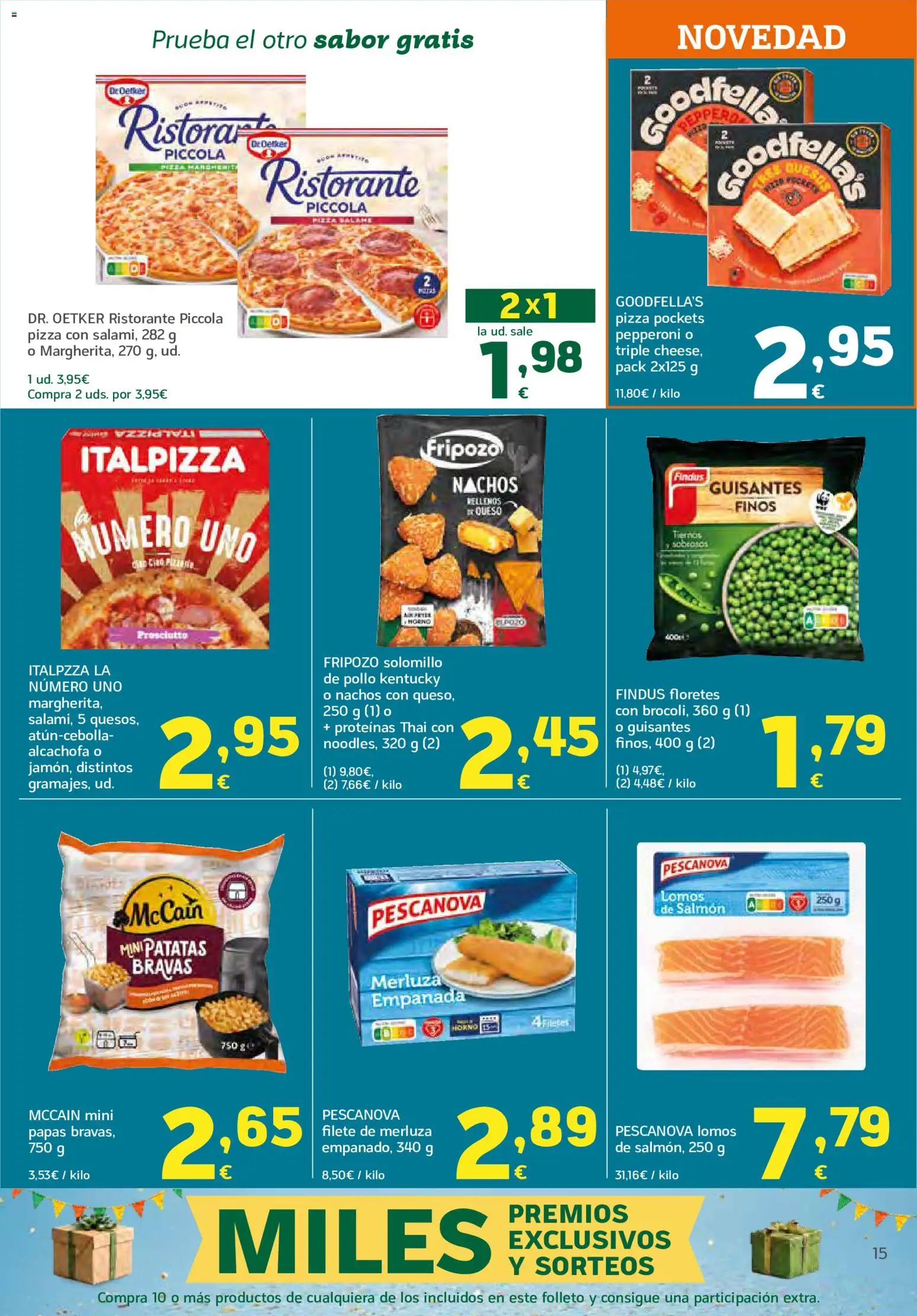 HiperDino folleto │ válido desde el 24/09/2026 | Página: 15 | Productos: Queso, Pizza, Salmón, Patatas